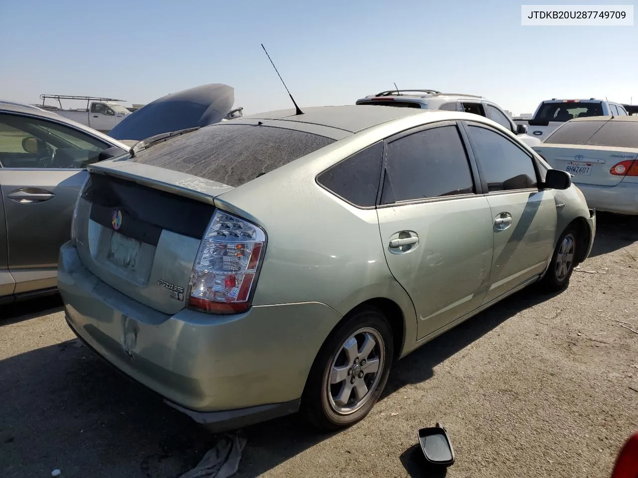 2008 Toyota Prius VIN: JTDKB20U287749709 Lot: 65068724