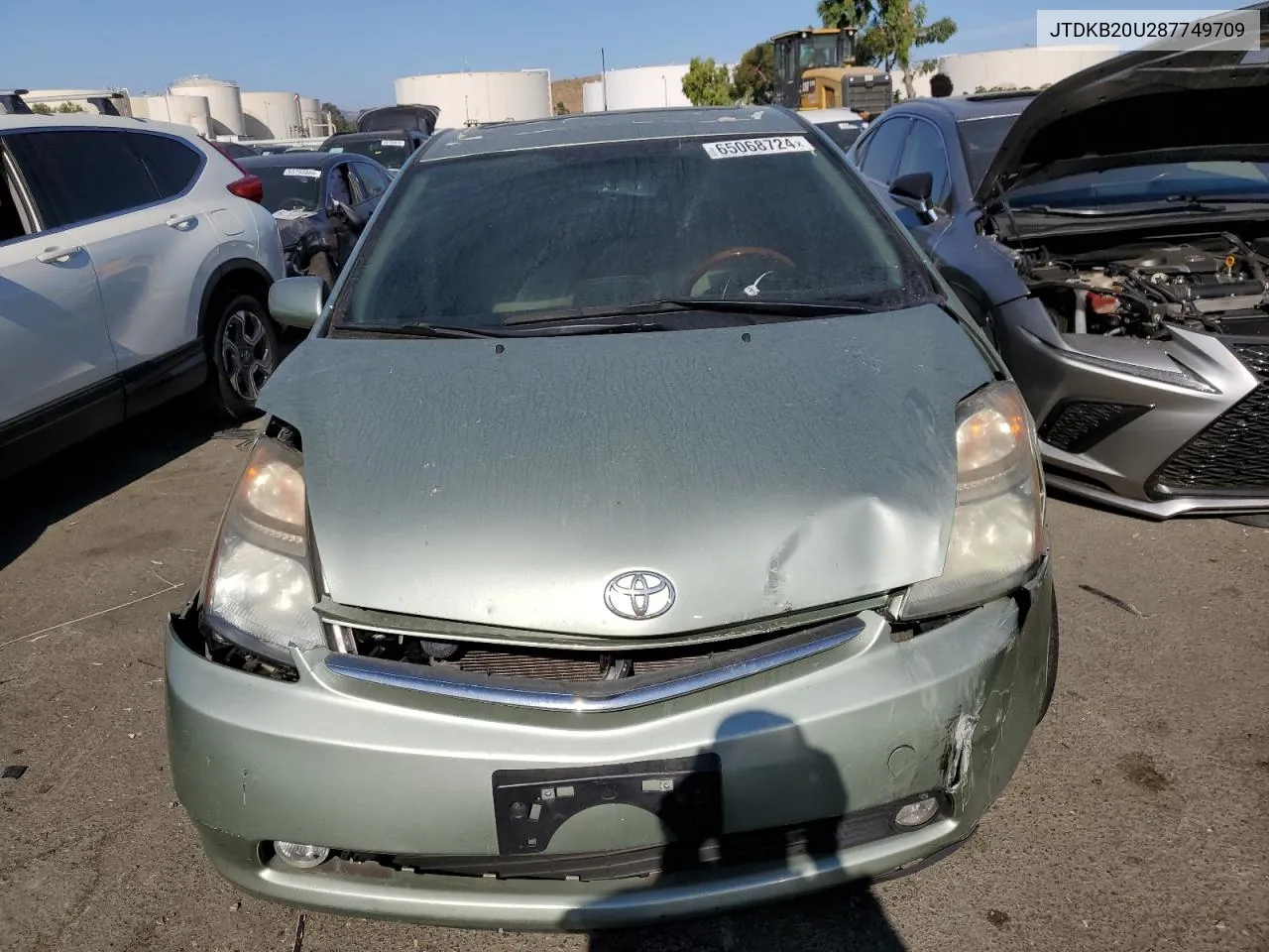 2008 Toyota Prius VIN: JTDKB20U287749709 Lot: 65068724