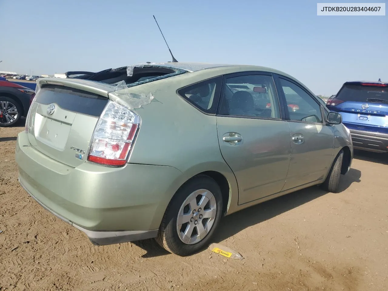 2008 Toyota Prius VIN: JTDKB20U283404607 Lot: 65933884