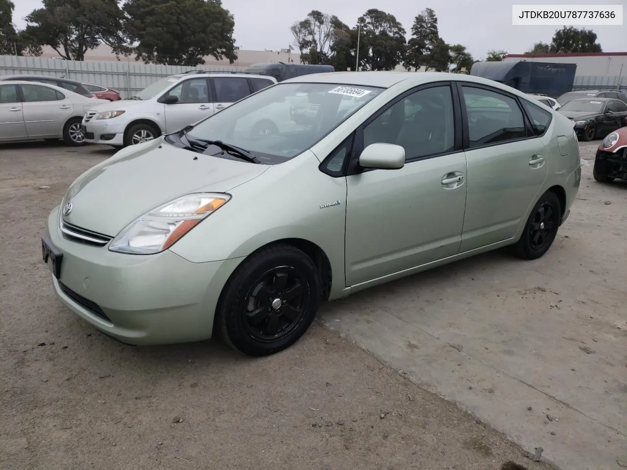 2008 Toyota Prius VIN: JTDKB20U787737636 Lot: 66185694