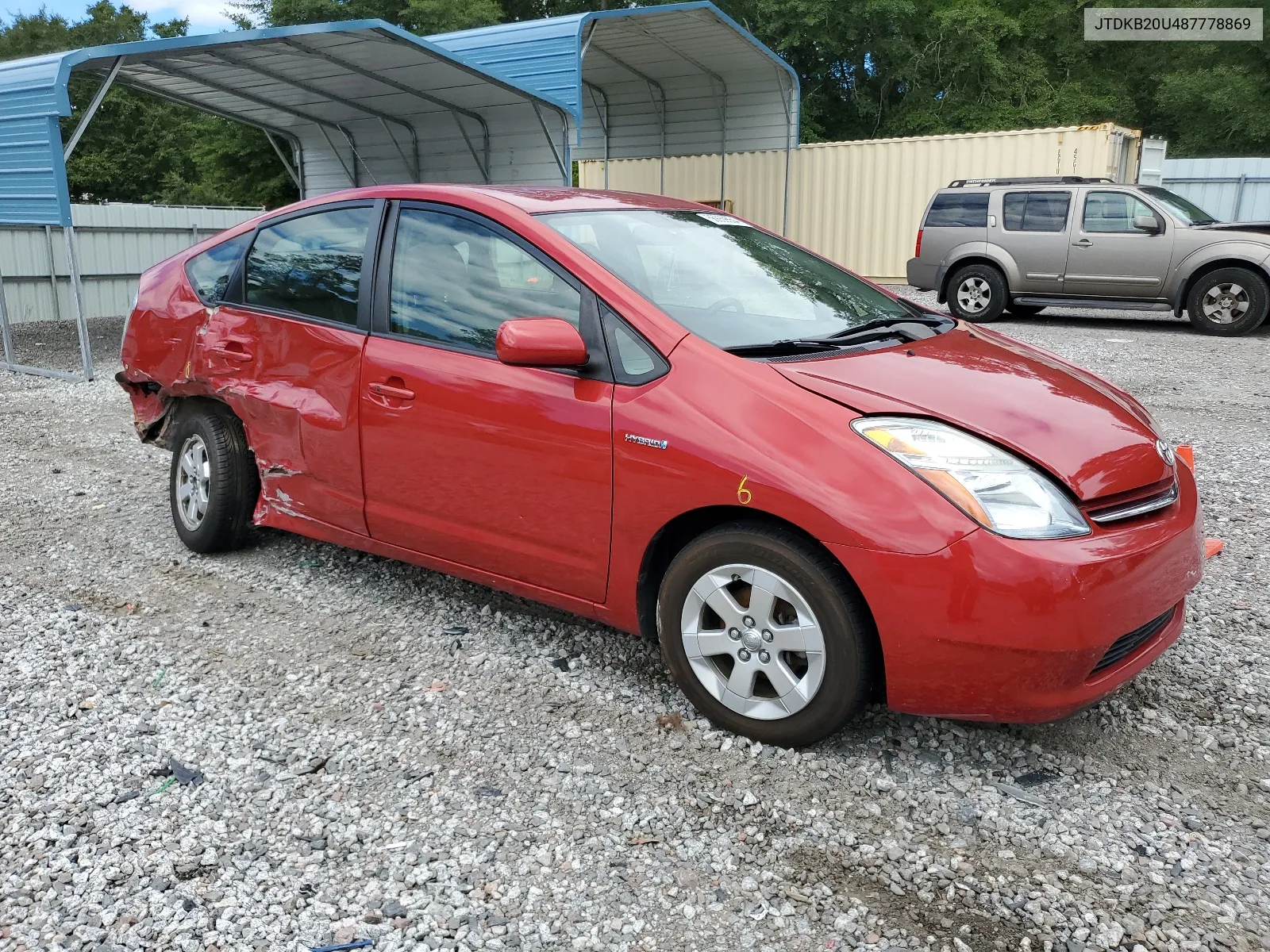 2008 Toyota Prius VIN: JTDKB20U487778869 Lot: 66659554