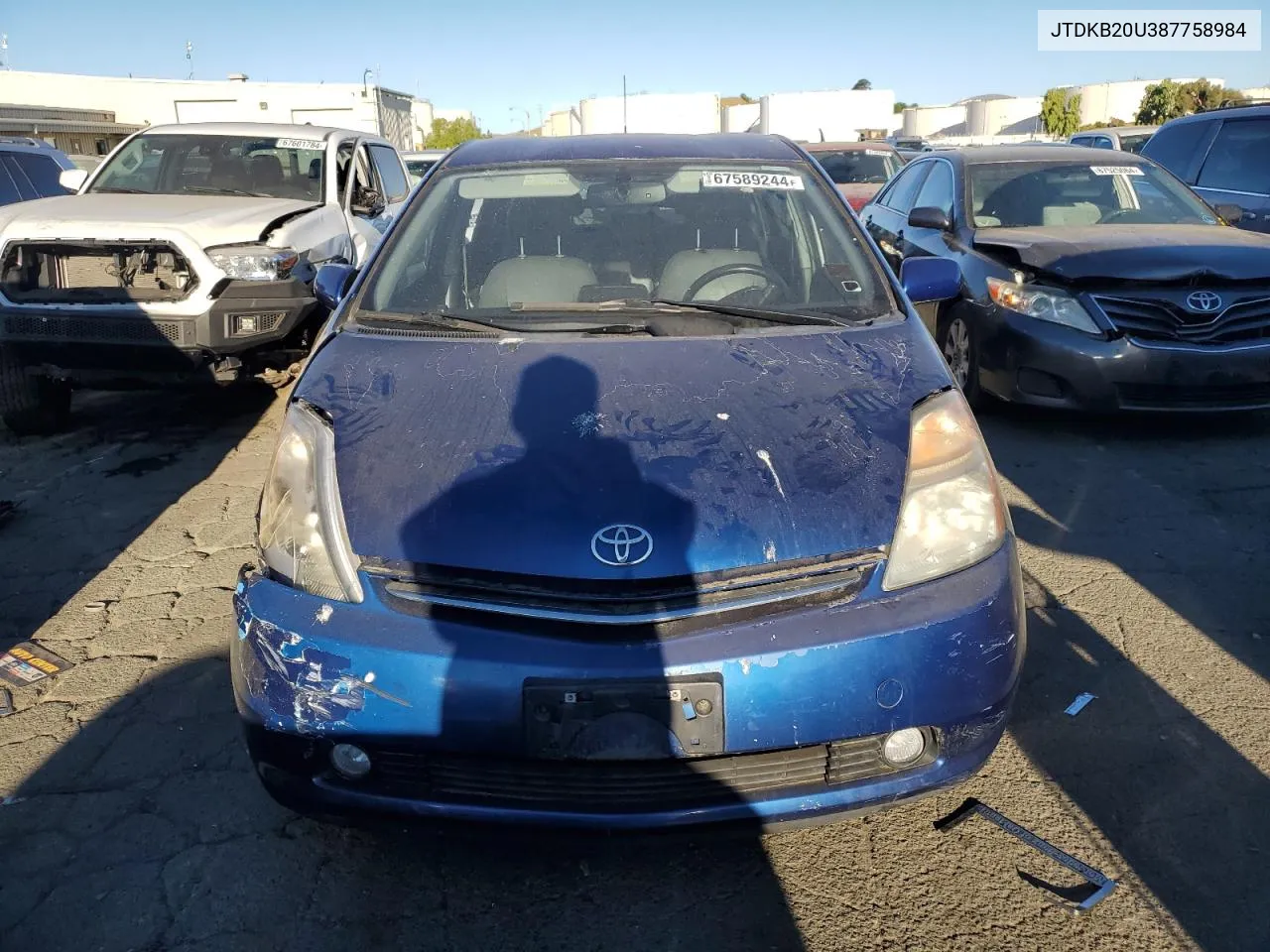 2008 Toyota Prius VIN: JTDKB20U387758984 Lot: 67589244