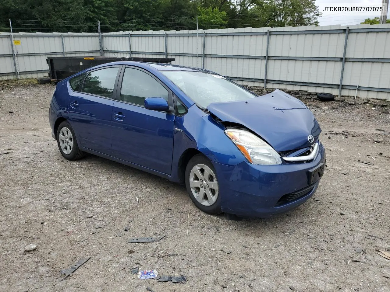 2008 Toyota Prius VIN: JTDKB20U887707075 Lot: 67983274