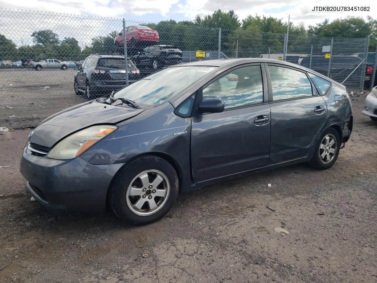 2008 Toyota Prius VIN: JTDKB20U783451082 Lot: 68241974