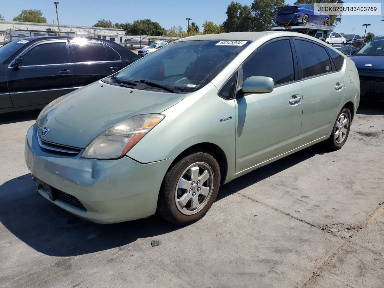 2008 Toyota Prius VIN: JTDKB20U183403769 Lot: 68343394