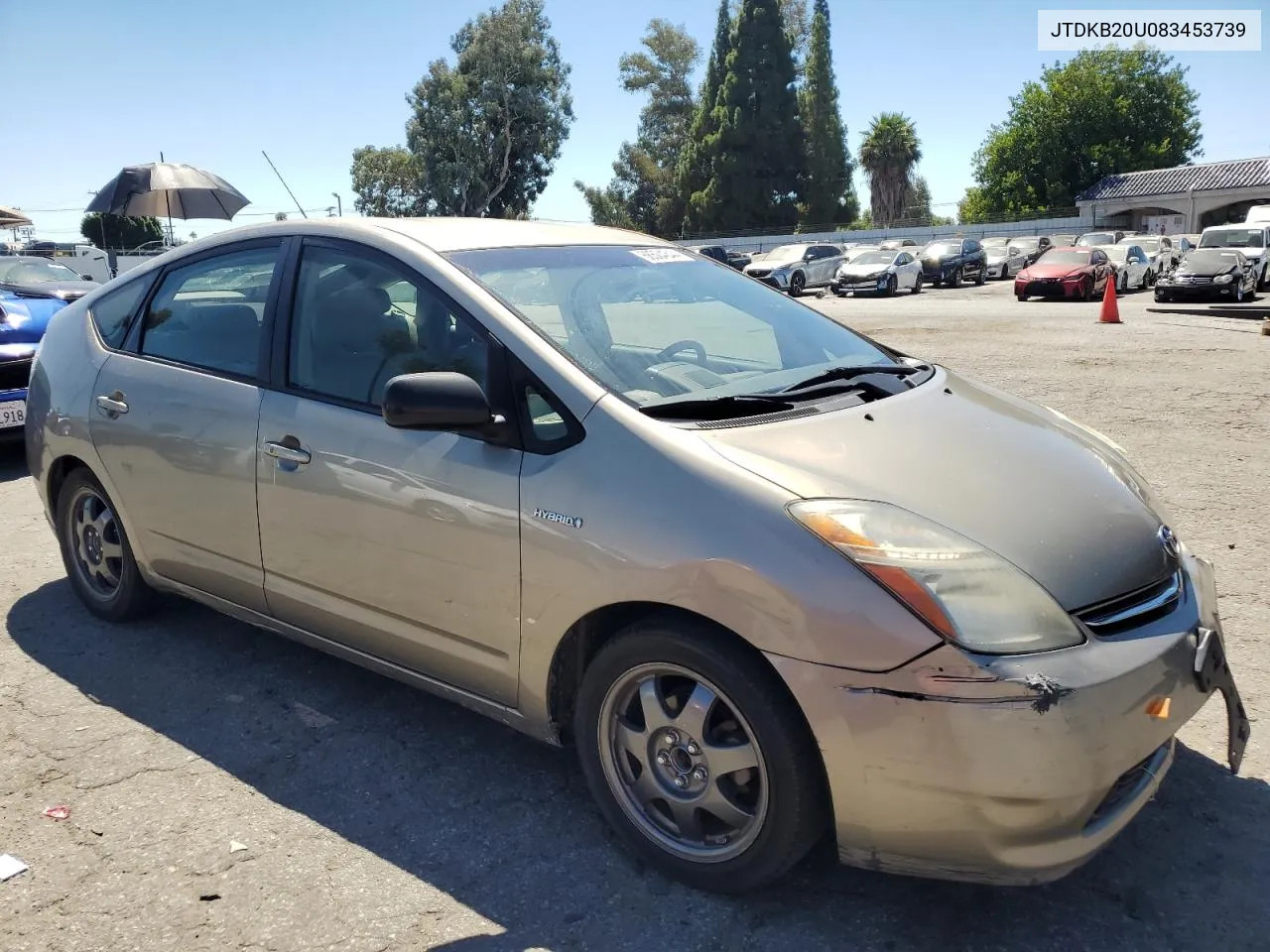 2008 Toyota Prius VIN: JTDKB20U083453739 Lot: 68504344