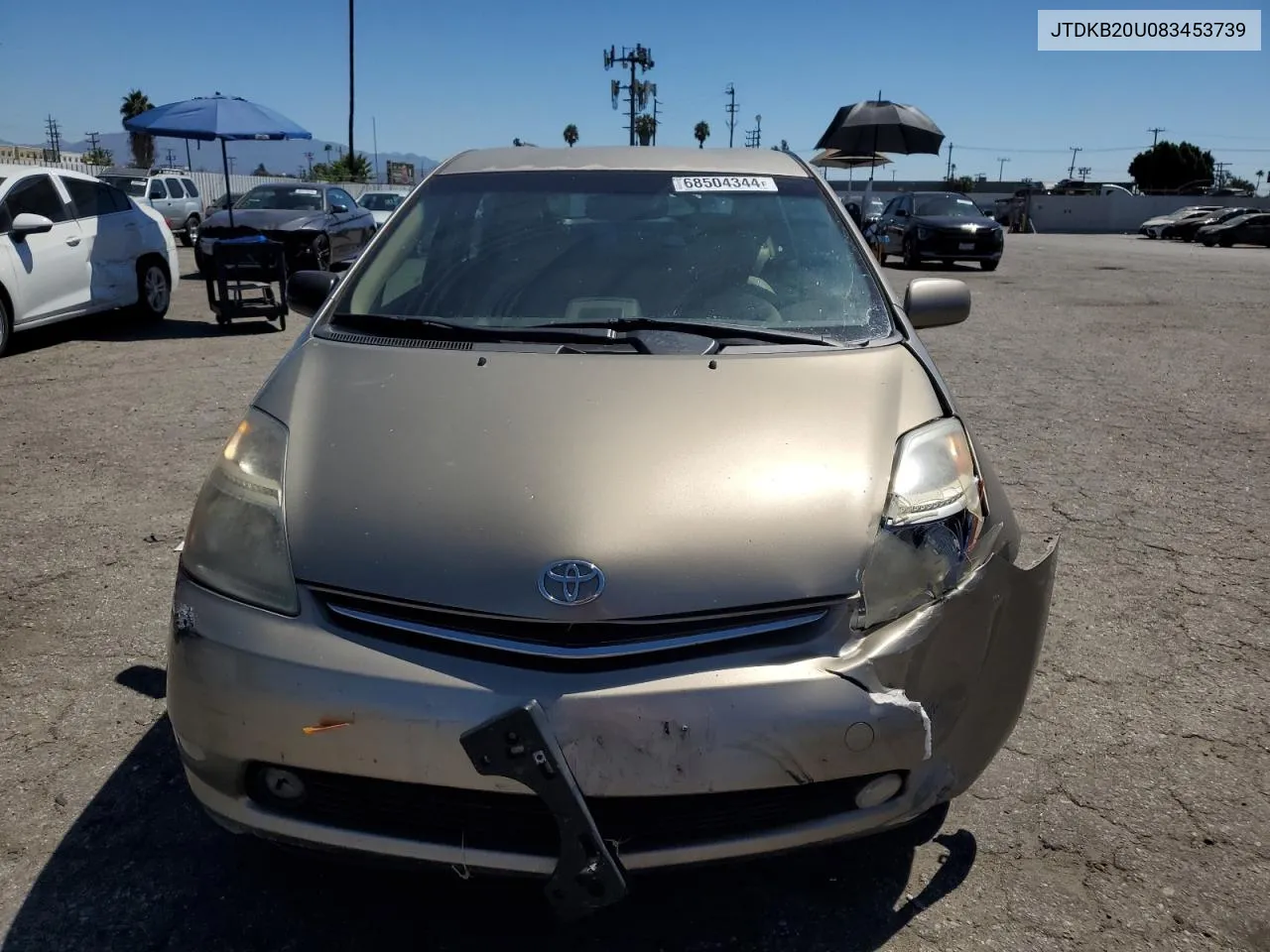 2008 Toyota Prius VIN: JTDKB20U083453739 Lot: 68504344