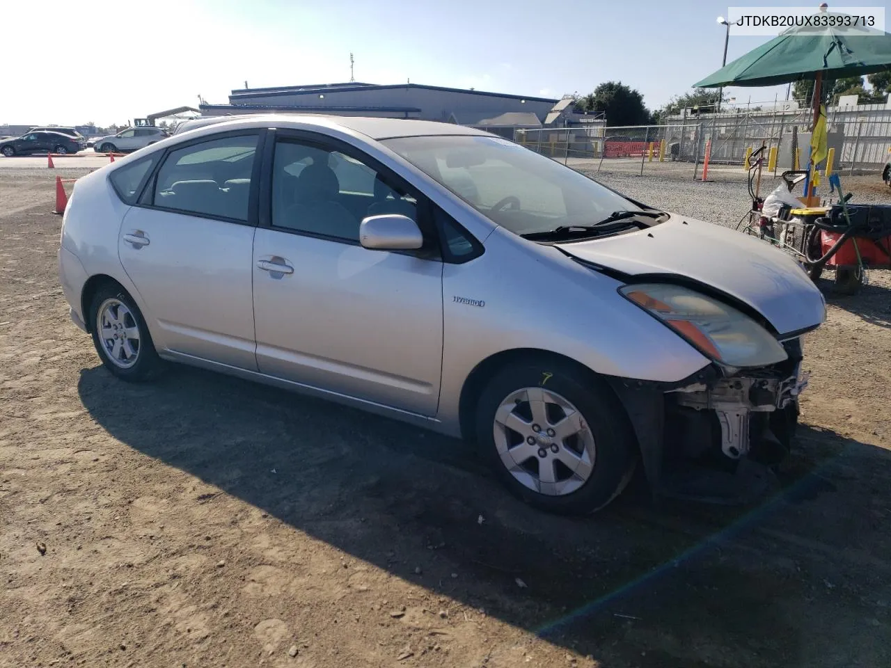 2008 Toyota Prius VIN: JTDKB20UX83393713 Lot: 69533104