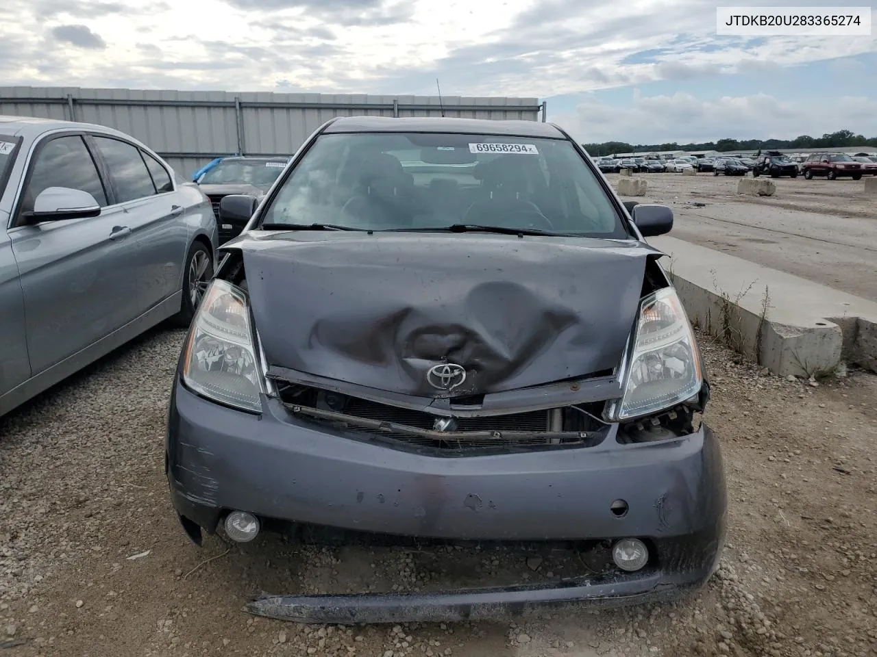 2008 Toyota Prius VIN: JTDKB20U283365274 Lot: 69658294