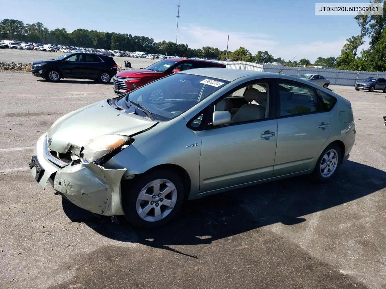 2008 Toyota Prius VIN: JTDKB20U683309161 Lot: 69852314