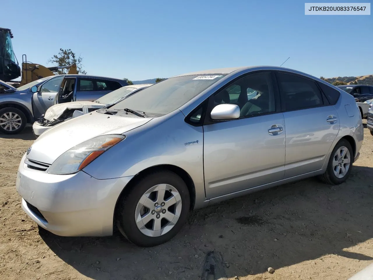 2008 Toyota Prius VIN: JTDKB20U083376547 Lot: 69854794