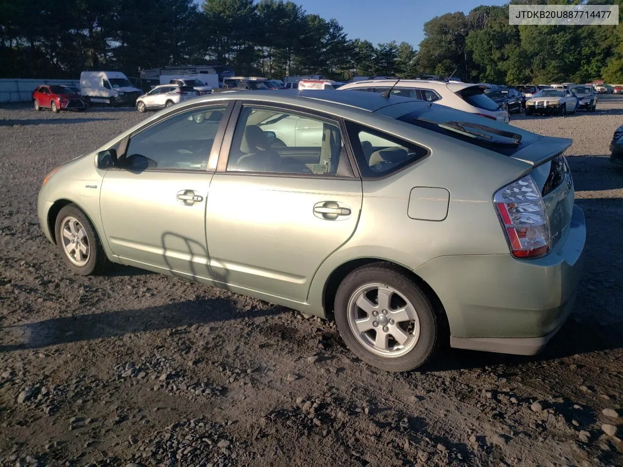 2008 Toyota Prius VIN: JTDKB20U887714477 Lot: 69984574