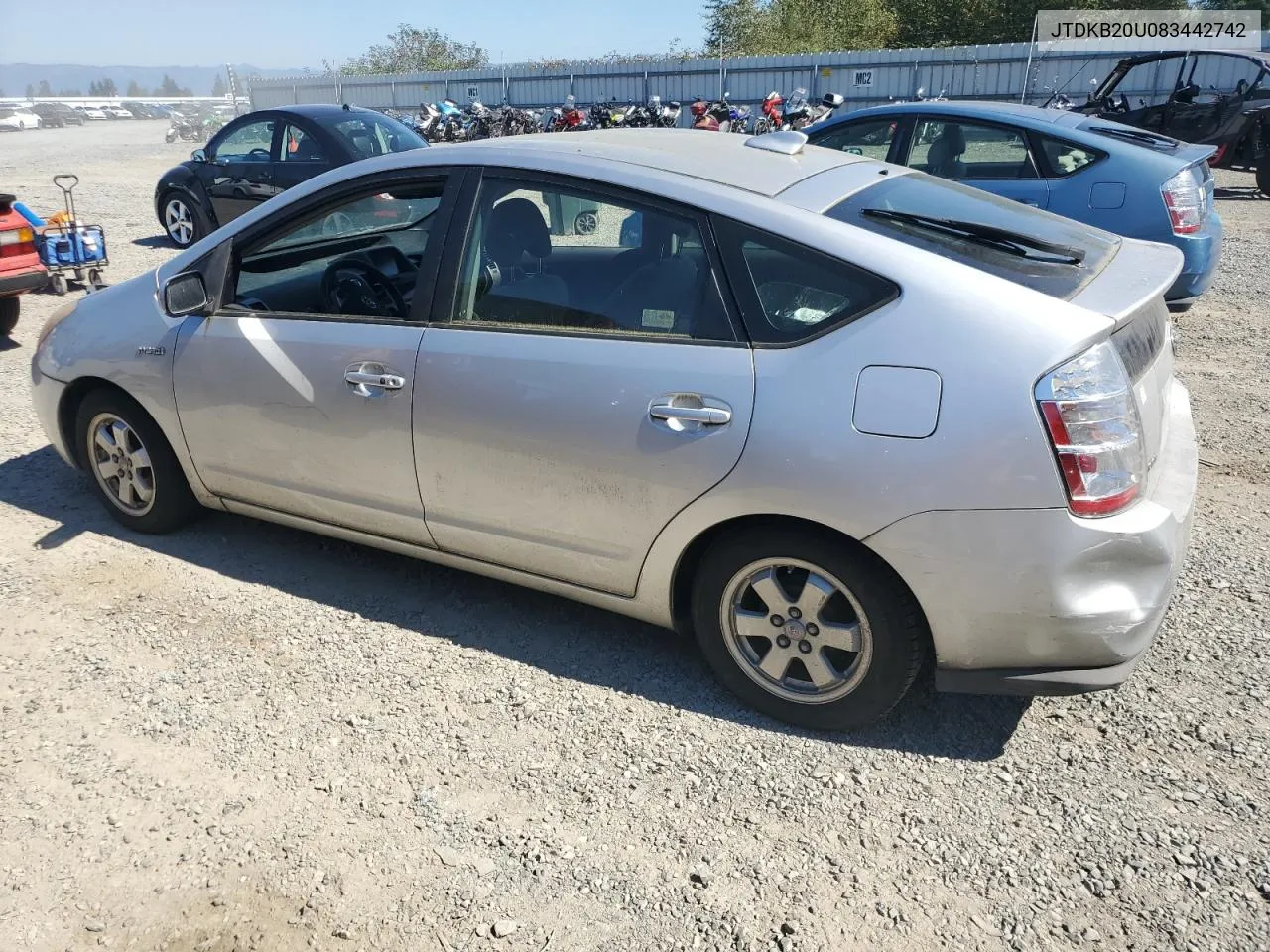 2008 Toyota Prius VIN: JTDKB20U083442742 Lot: 70027654