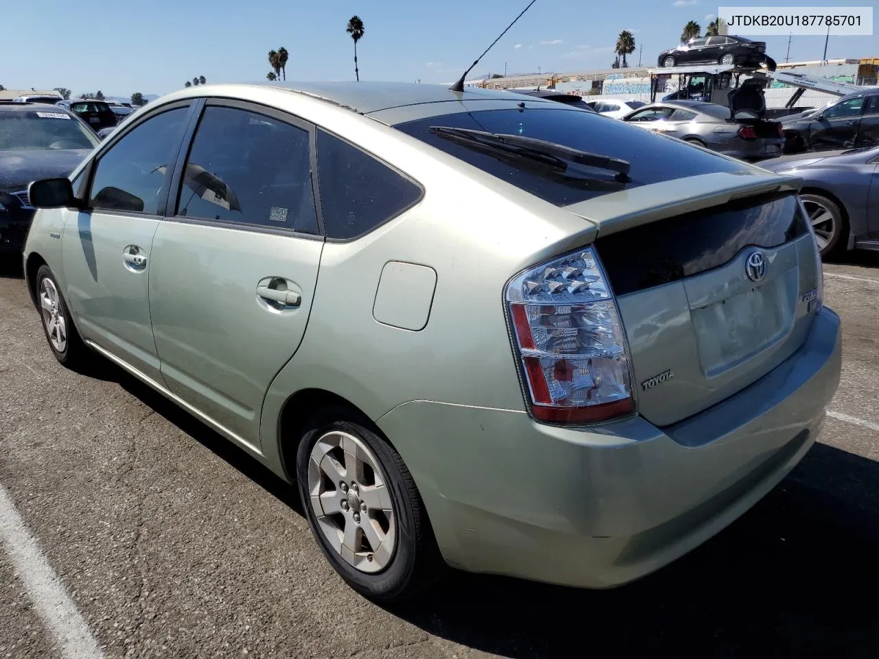 2008 Toyota Prius VIN: JTDKB20U187785701 Lot: 70060744