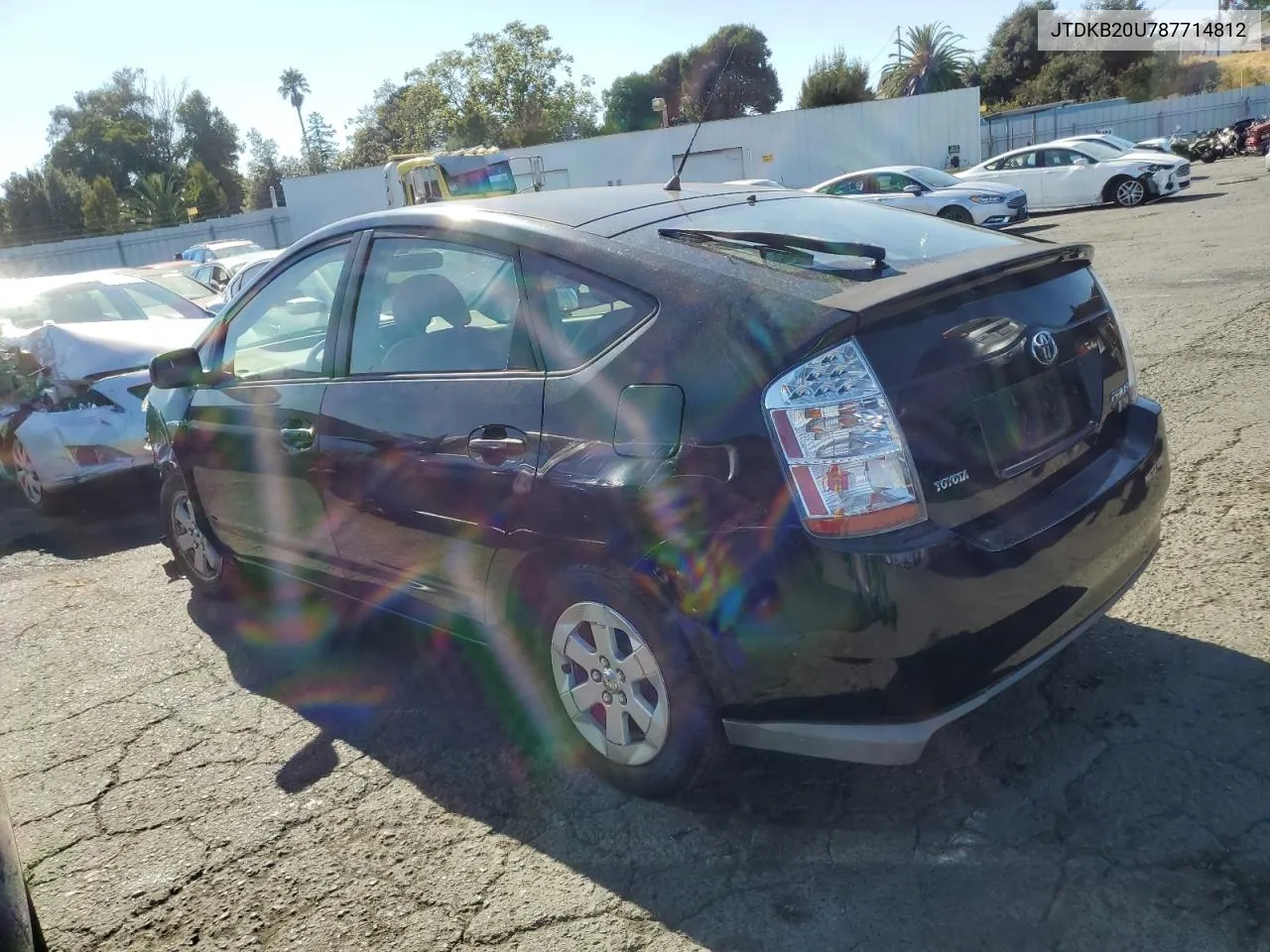 2008 Toyota Prius VIN: JTDKB20U787714812 Lot: 70247124