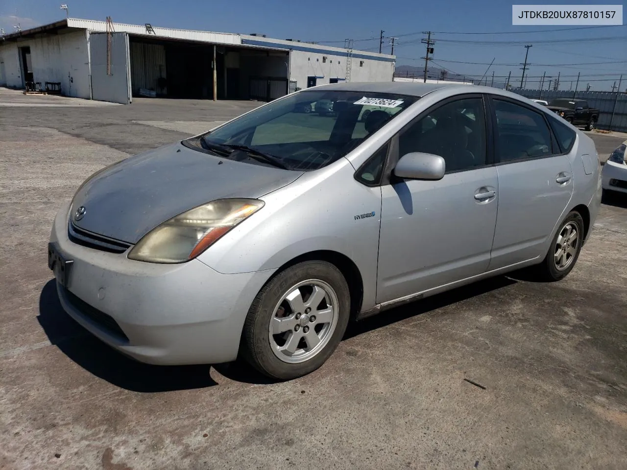 2008 Toyota Prius VIN: JTDKB20UX87810157 Lot: 70273624