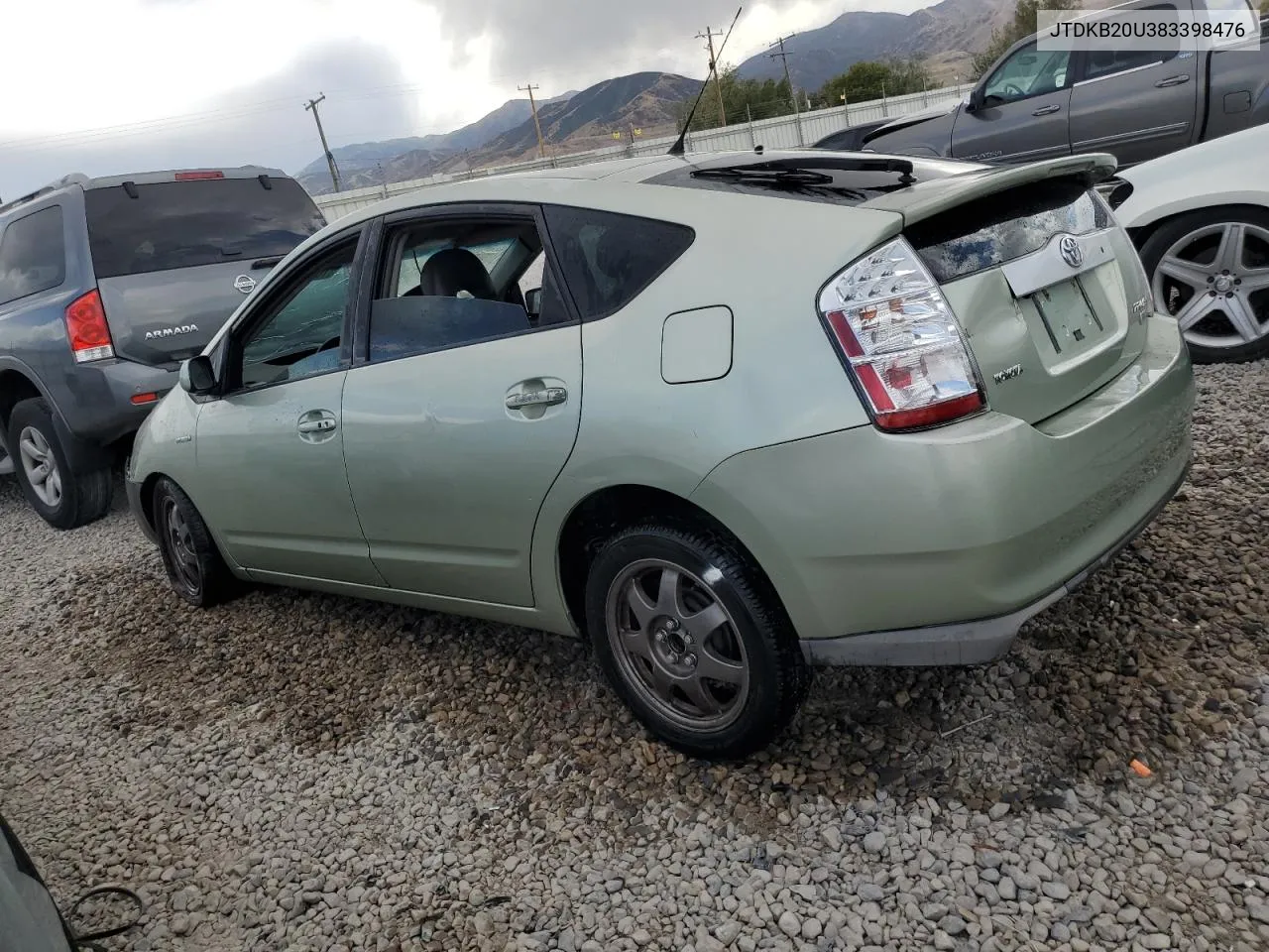 2008 Toyota Prius VIN: JTDKB20U383398476 Lot: 70423614