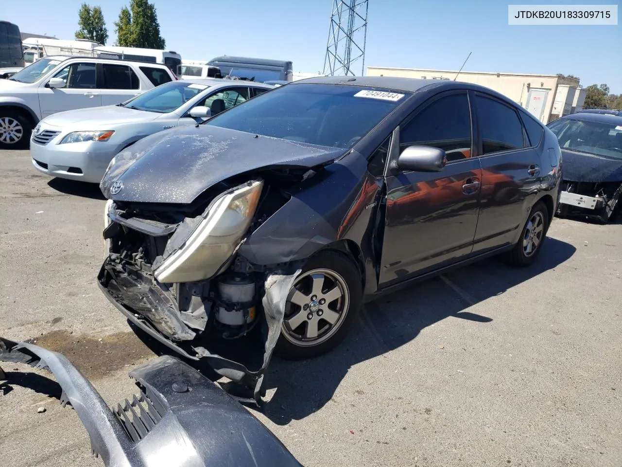 2008 Toyota Prius VIN: JTDKB20U183309715 Lot: 70491044