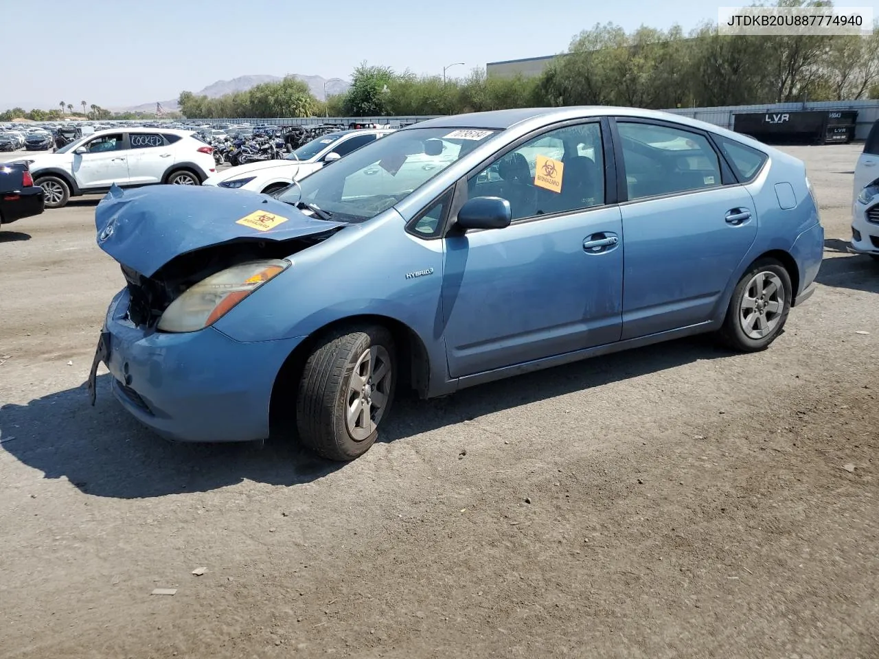 2008 Toyota Prius VIN: JTDKB20U887774940 Lot: 70795184