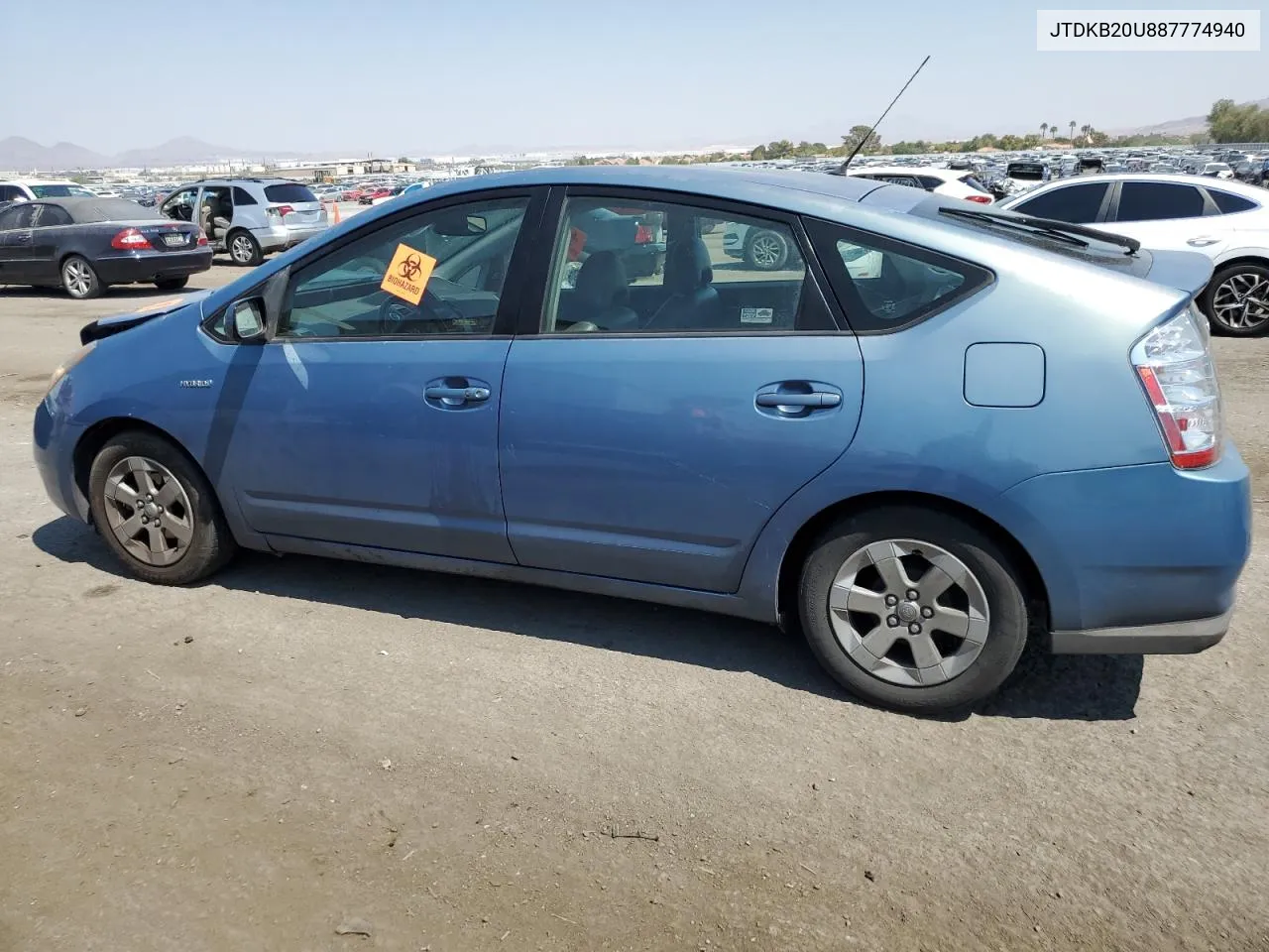 2008 Toyota Prius VIN: JTDKB20U887774940 Lot: 70795184