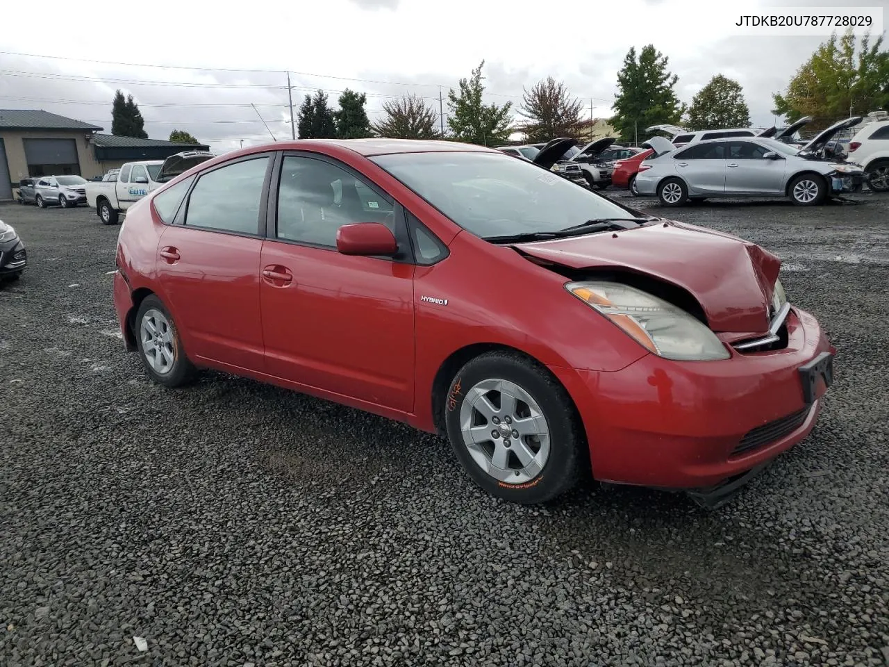 2008 Toyota Prius VIN: JTDKB20U787728029 Lot: 70815684