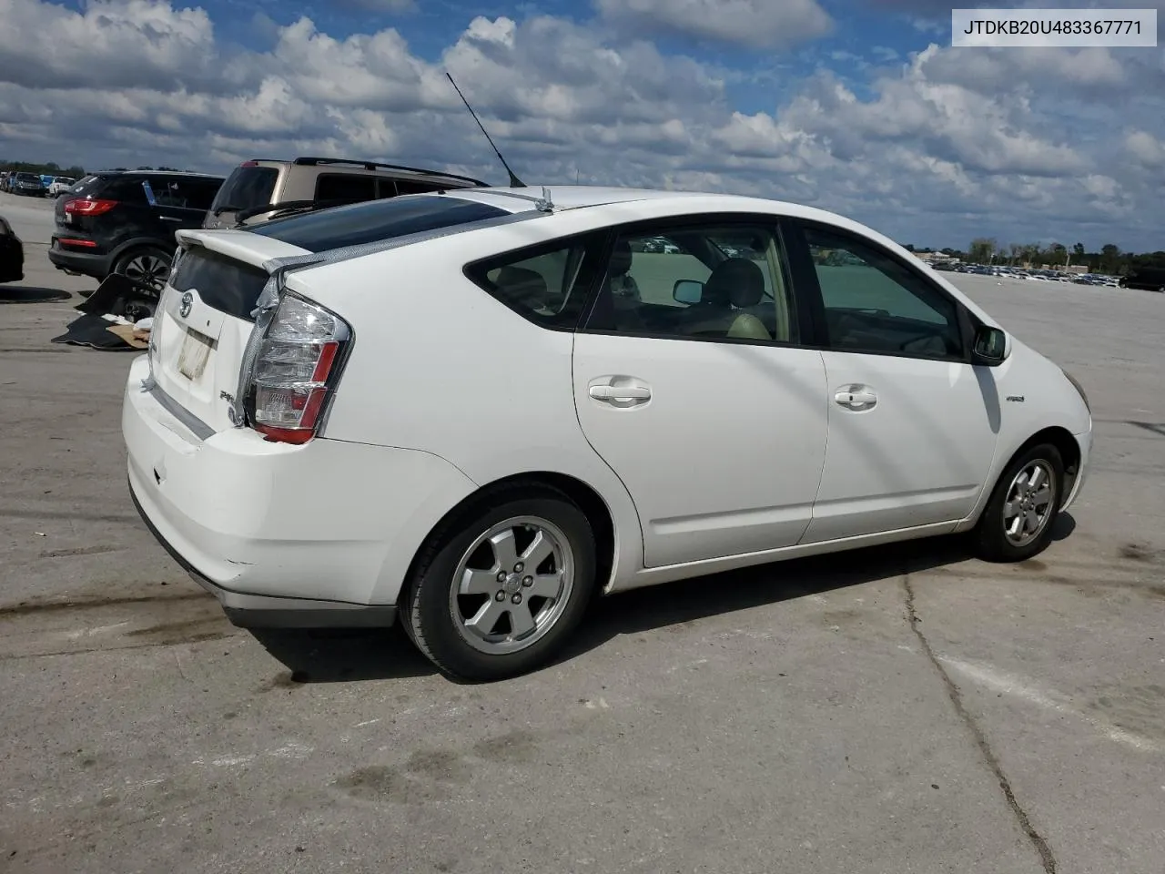 2008 Toyota Prius VIN: JTDKB20U483367771 Lot: 70896054