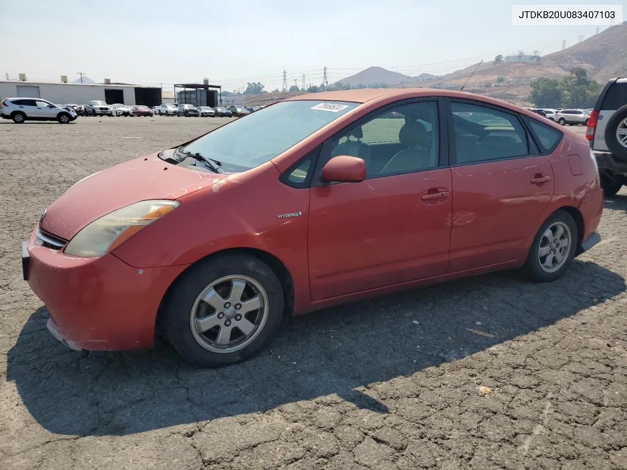 2008 Toyota Prius VIN: JTDKB20U083407103 Lot: 70969604