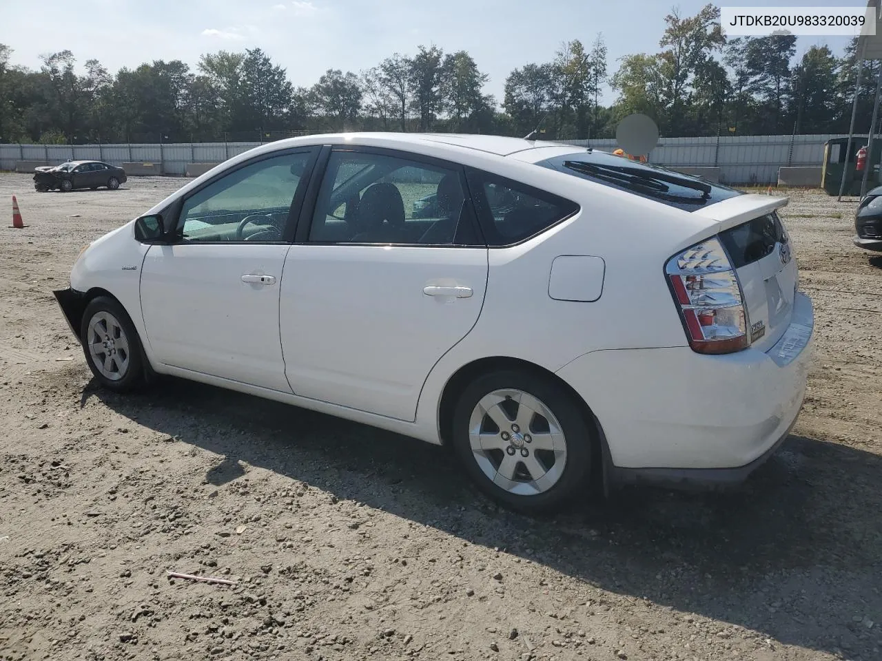 2008 Toyota Prius VIN: JTDKB20U983320039 Lot: 71035434