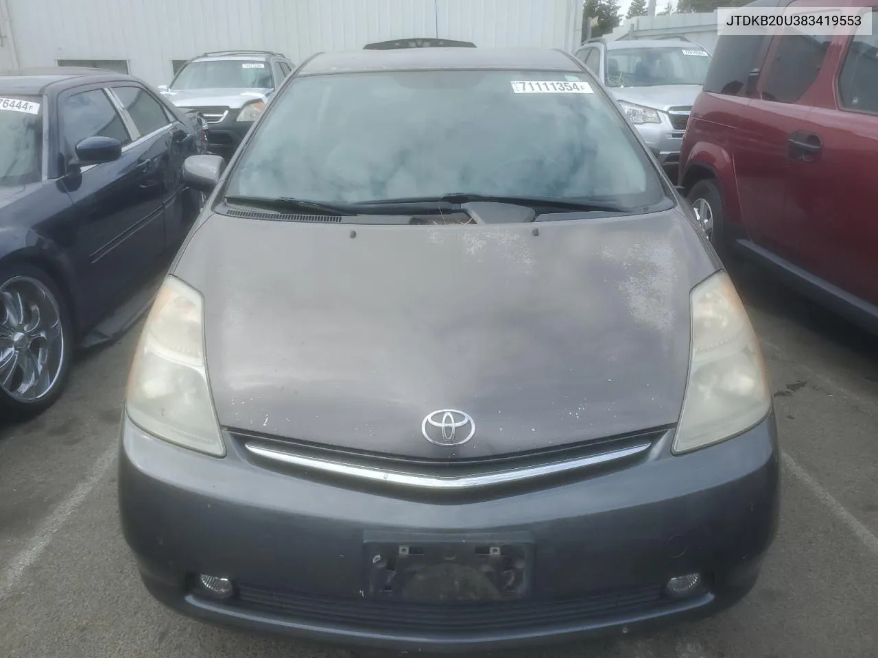 2008 Toyota Prius VIN: JTDKB20U383419553 Lot: 71111354