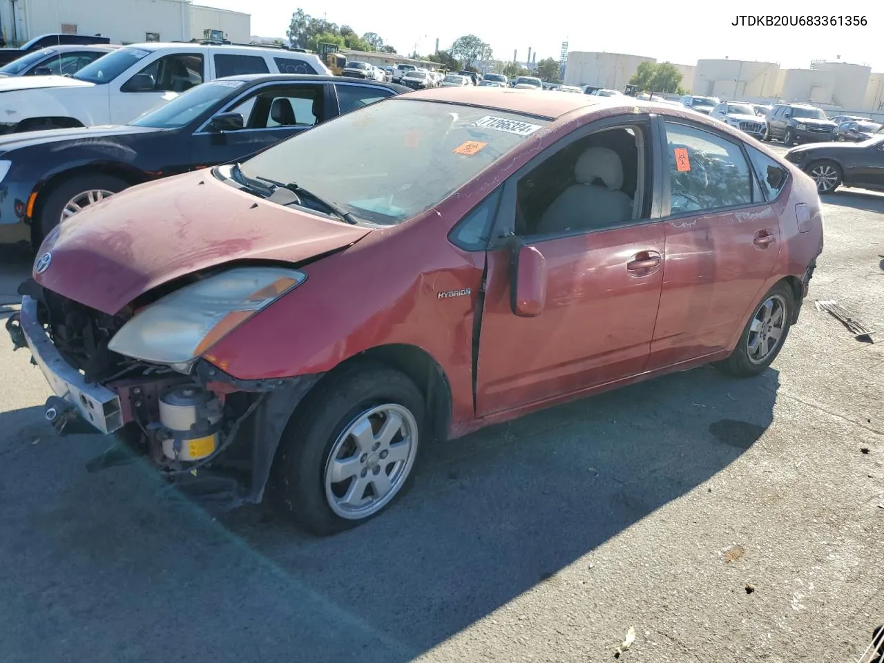 2008 Toyota Prius VIN: JTDKB20U683361356 Lot: 71266324