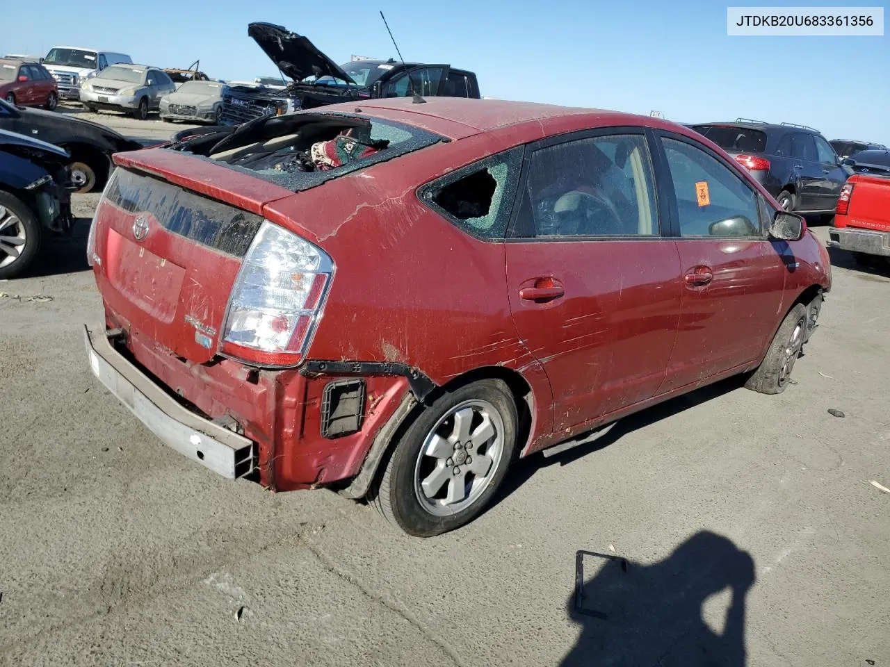 2008 Toyota Prius VIN: JTDKB20U683361356 Lot: 71266324