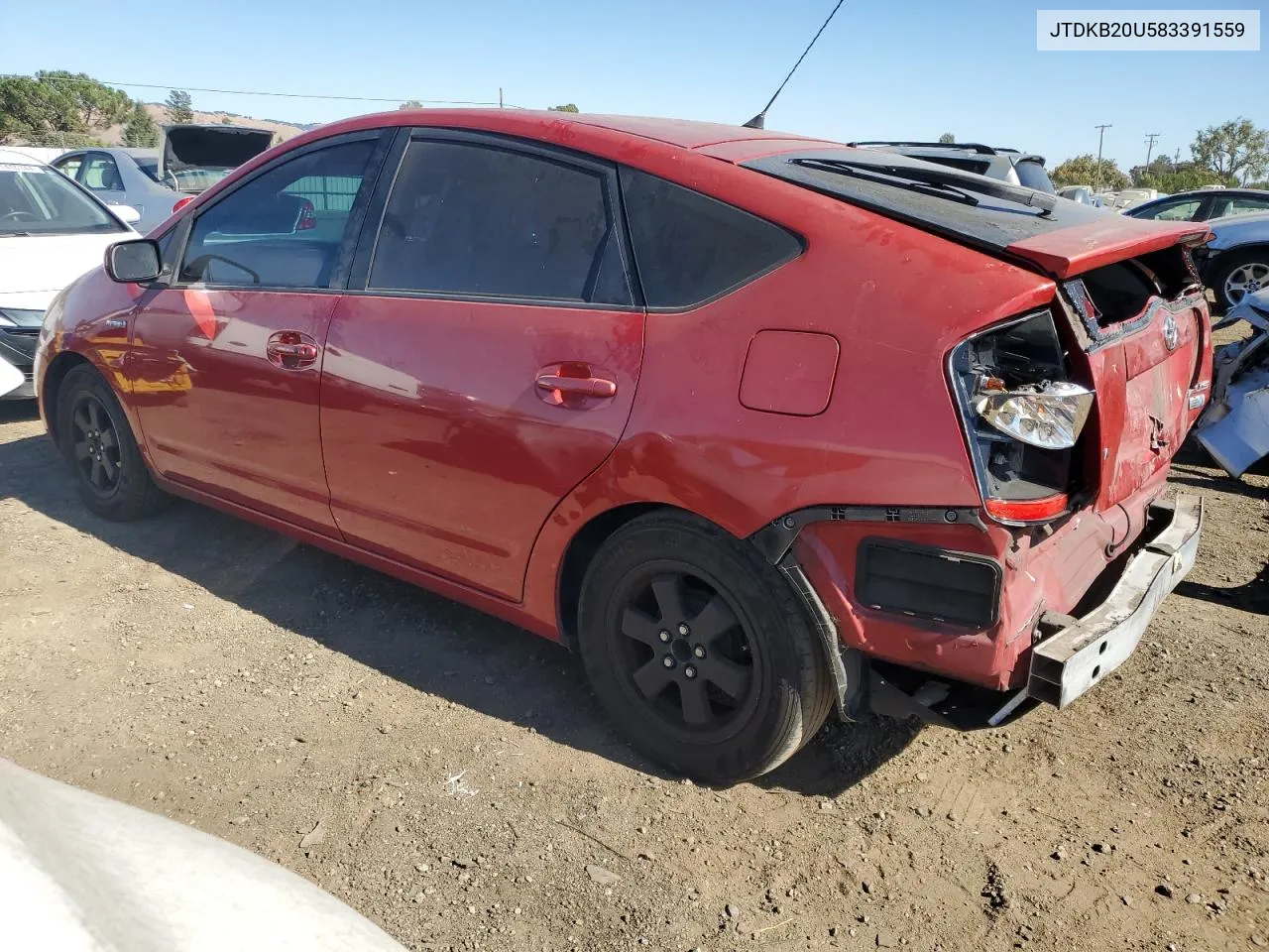 2008 Toyota Prius VIN: JTDKB20U583391559 Lot: 71309384