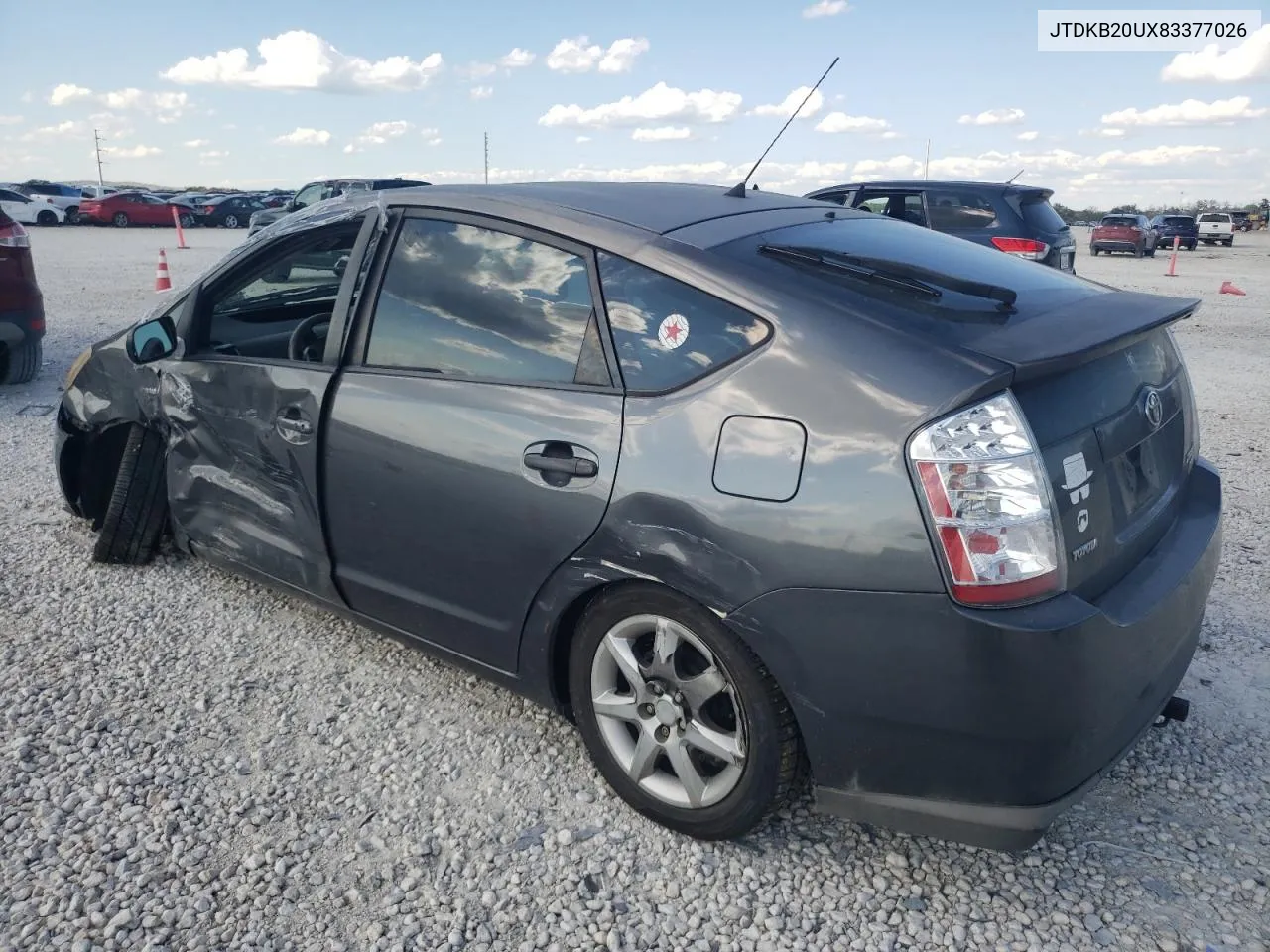 2008 Toyota Prius VIN: JTDKB20UX83377026 Lot: 71444624