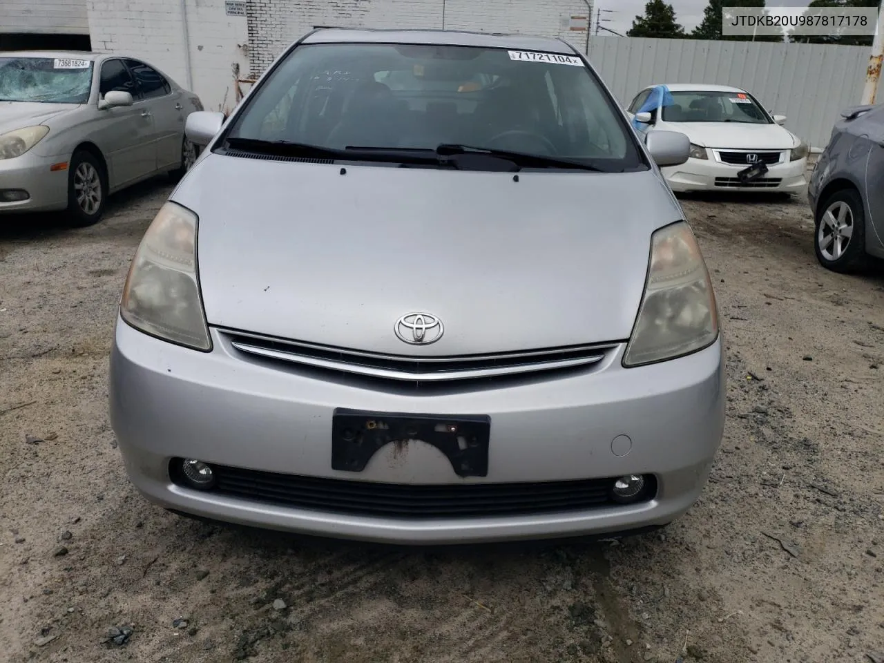 2008 Toyota Prius VIN: JTDKB20U987817178 Lot: 71721104