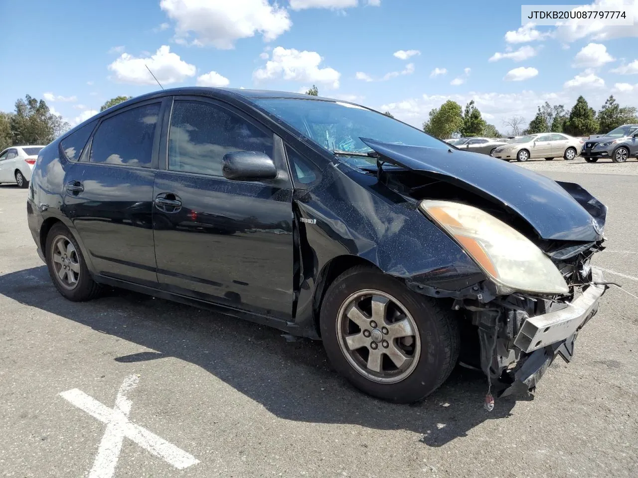 2008 Toyota Prius VIN: JTDKB20U087797774 Lot: 71804604