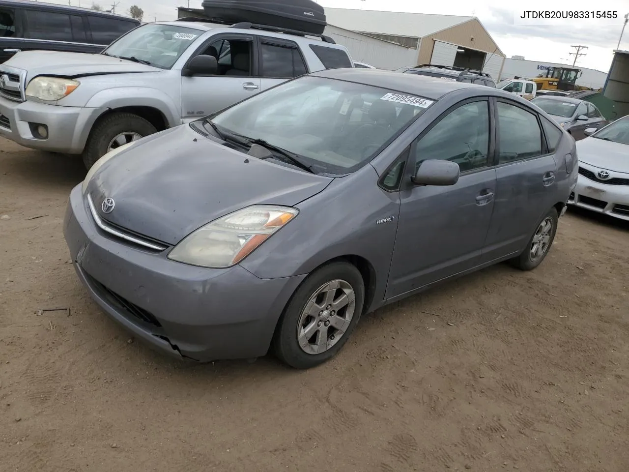 2008 Toyota Prius VIN: JTDKB20U983315455 Lot: 72095494