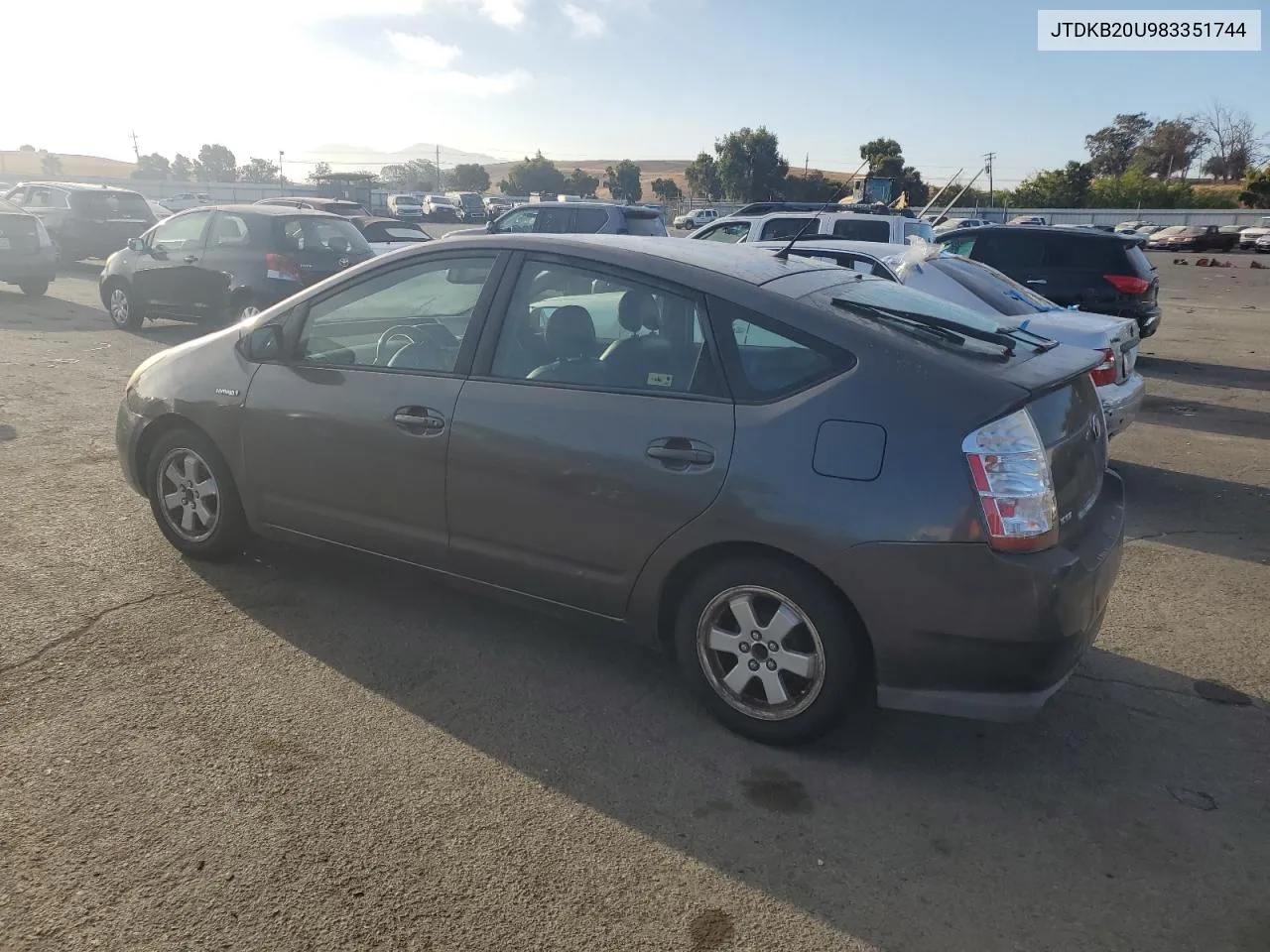 2008 Toyota Prius VIN: JTDKB20U983351744 Lot: 72215204