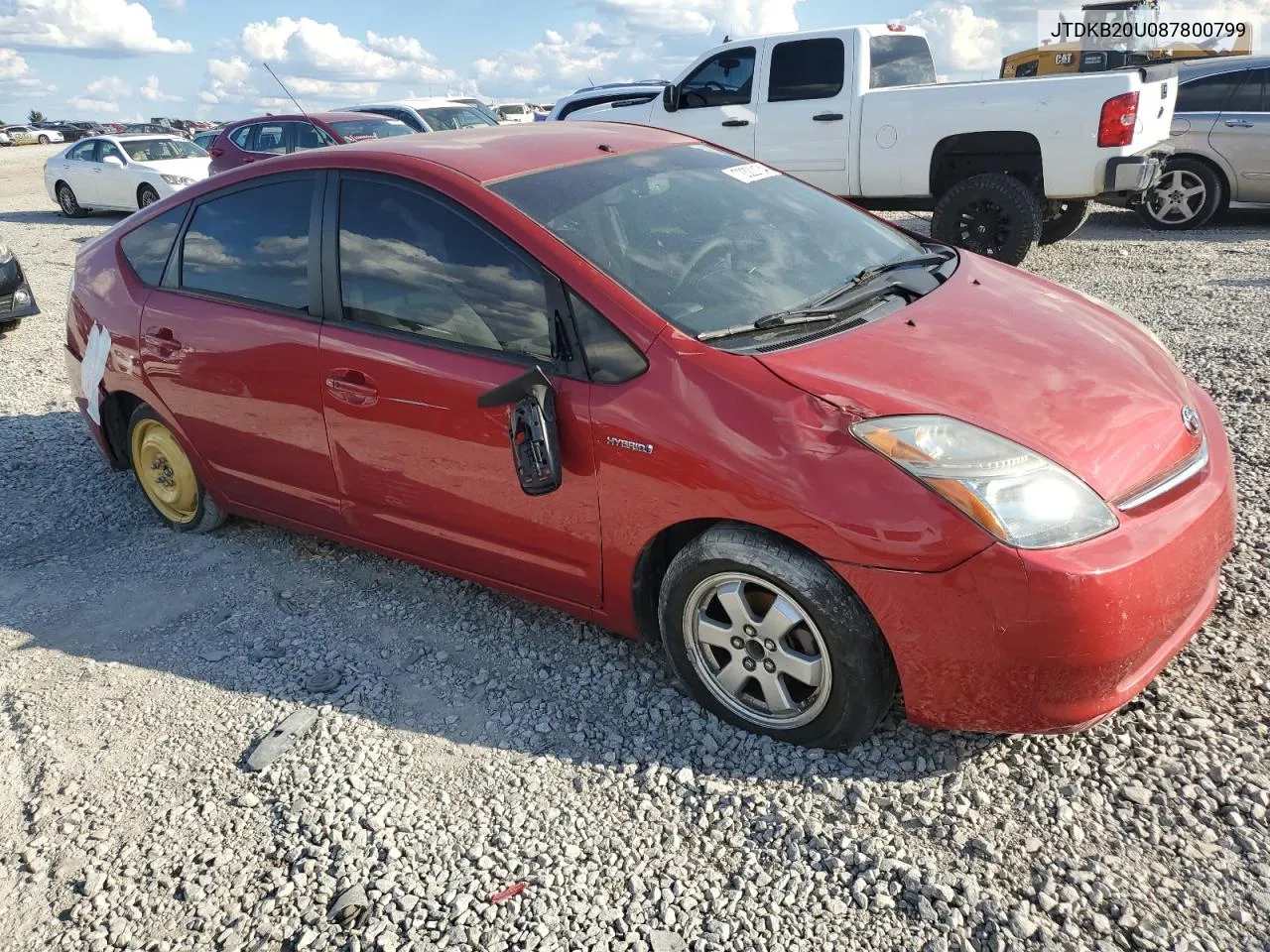 2008 Toyota Prius VIN: JTDKB20U087800799 Lot: 72322134