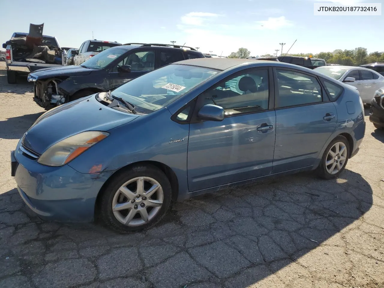 2008 Toyota Prius VIN: JTDKB20U187732416 Lot: 72519244