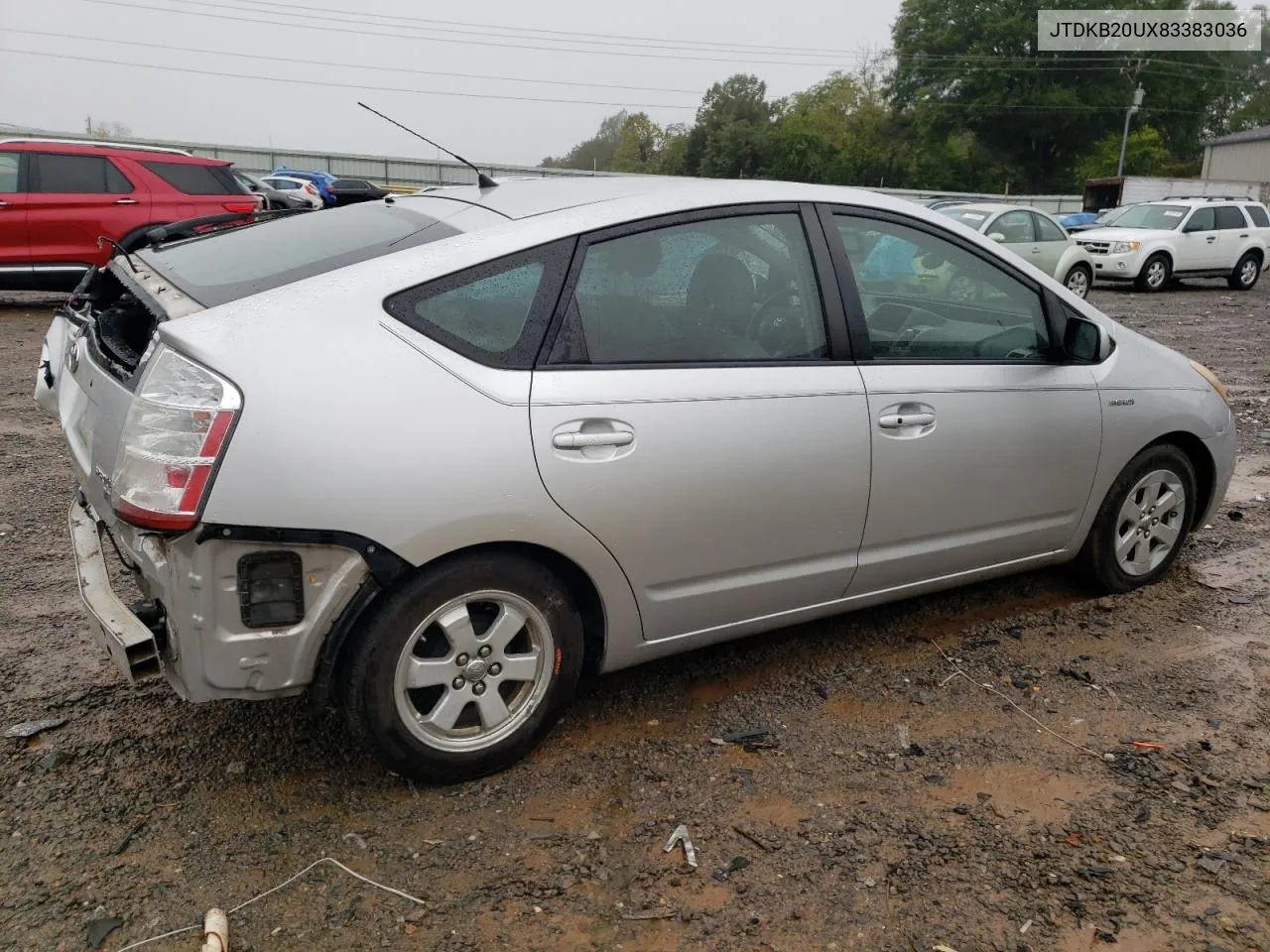 2008 Toyota Prius VIN: JTDKB20UX83383036 Lot: 72601314