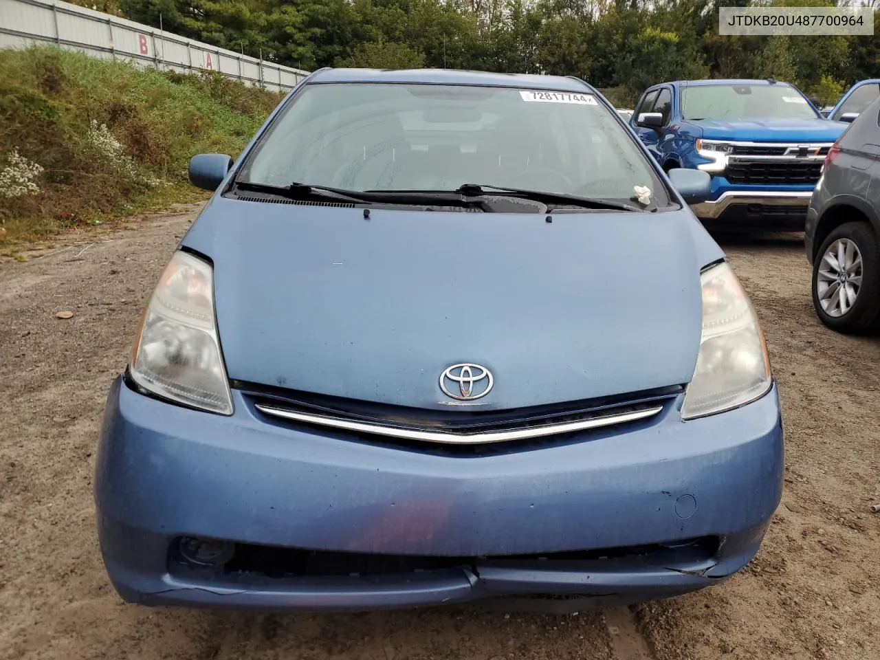 2008 Toyota Prius VIN: JTDKB20U487700964 Lot: 72817744