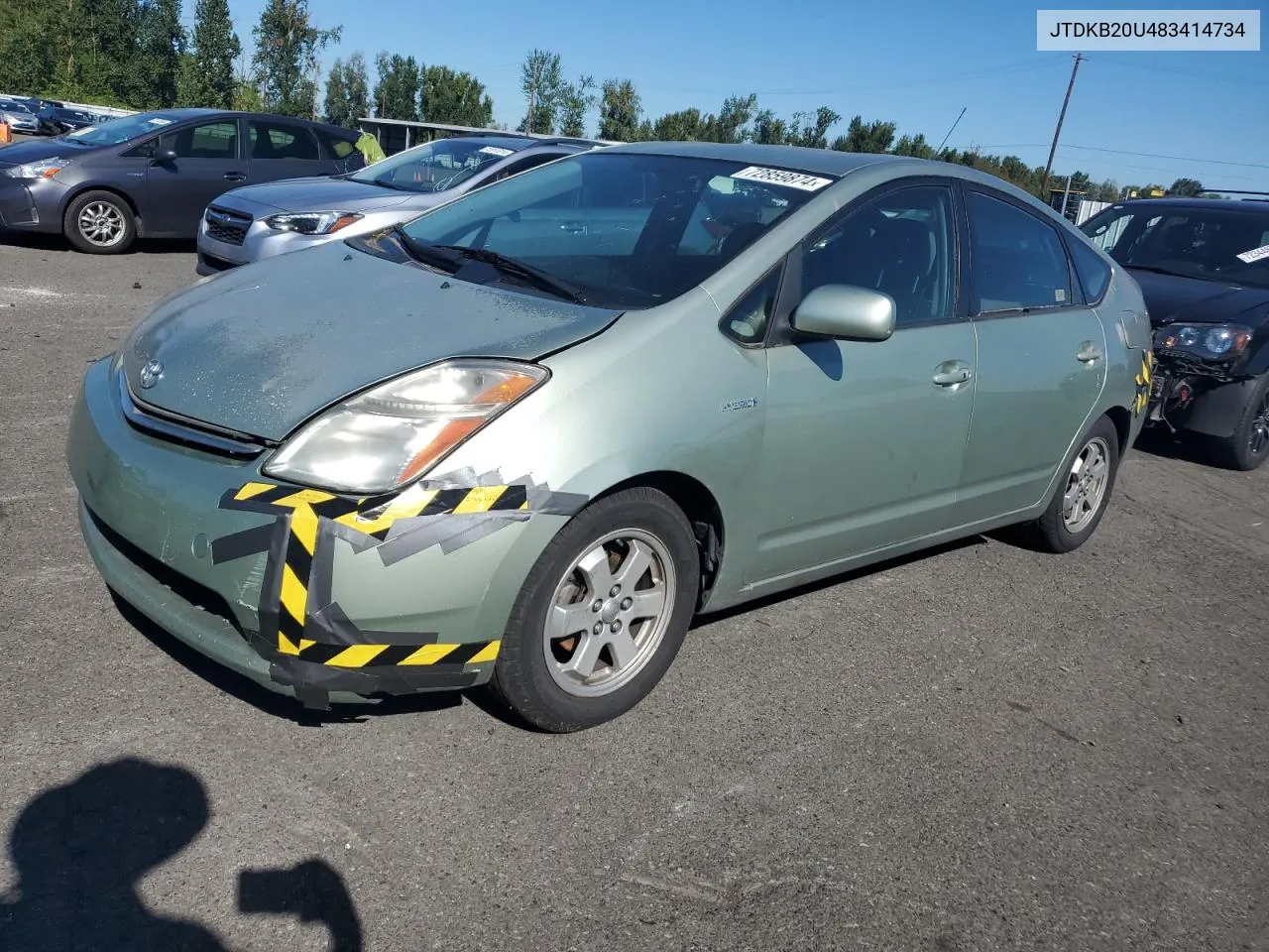 2008 Toyota Prius VIN: JTDKB20U483414734 Lot: 72859874