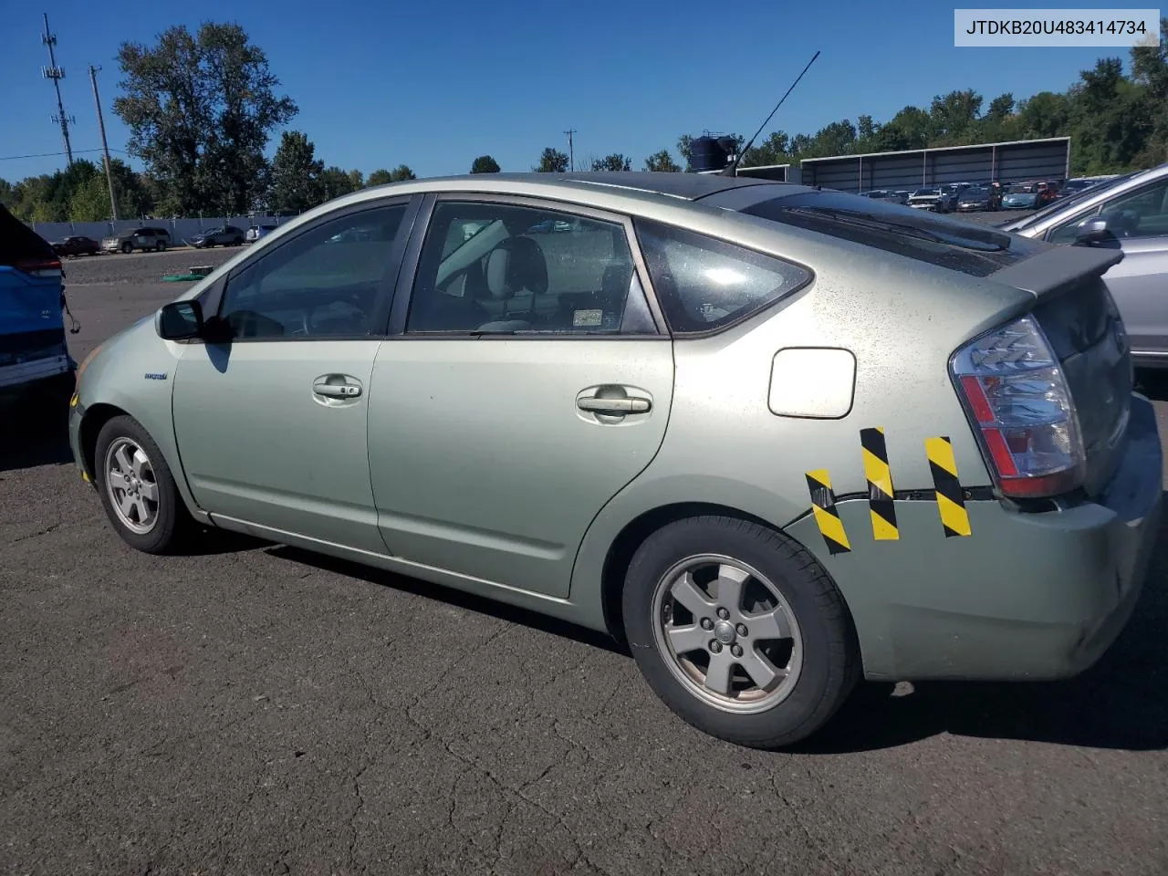 2008 Toyota Prius VIN: JTDKB20U483414734 Lot: 72859874