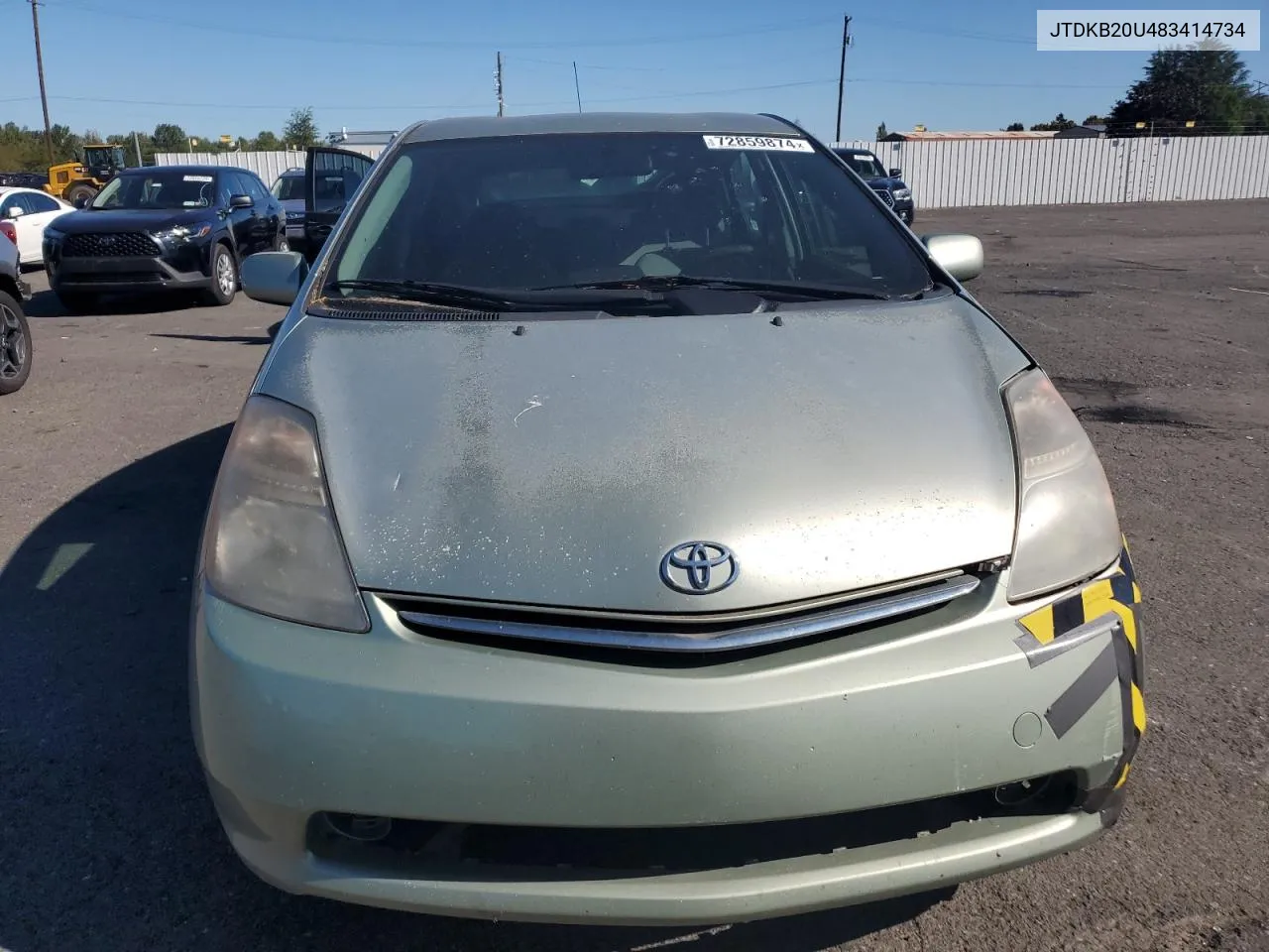 2008 Toyota Prius VIN: JTDKB20U483414734 Lot: 72859874