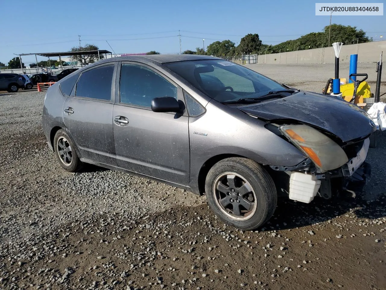 2008 Toyota Prius VIN: JTDKB20U883404658 Lot: 73008684