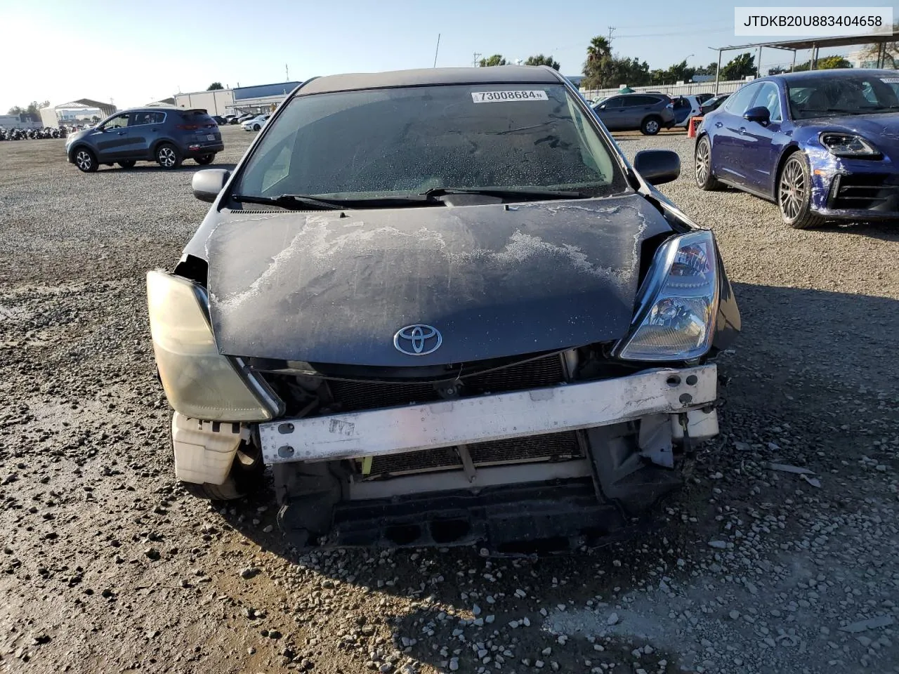 2008 Toyota Prius VIN: JTDKB20U883404658 Lot: 73008684