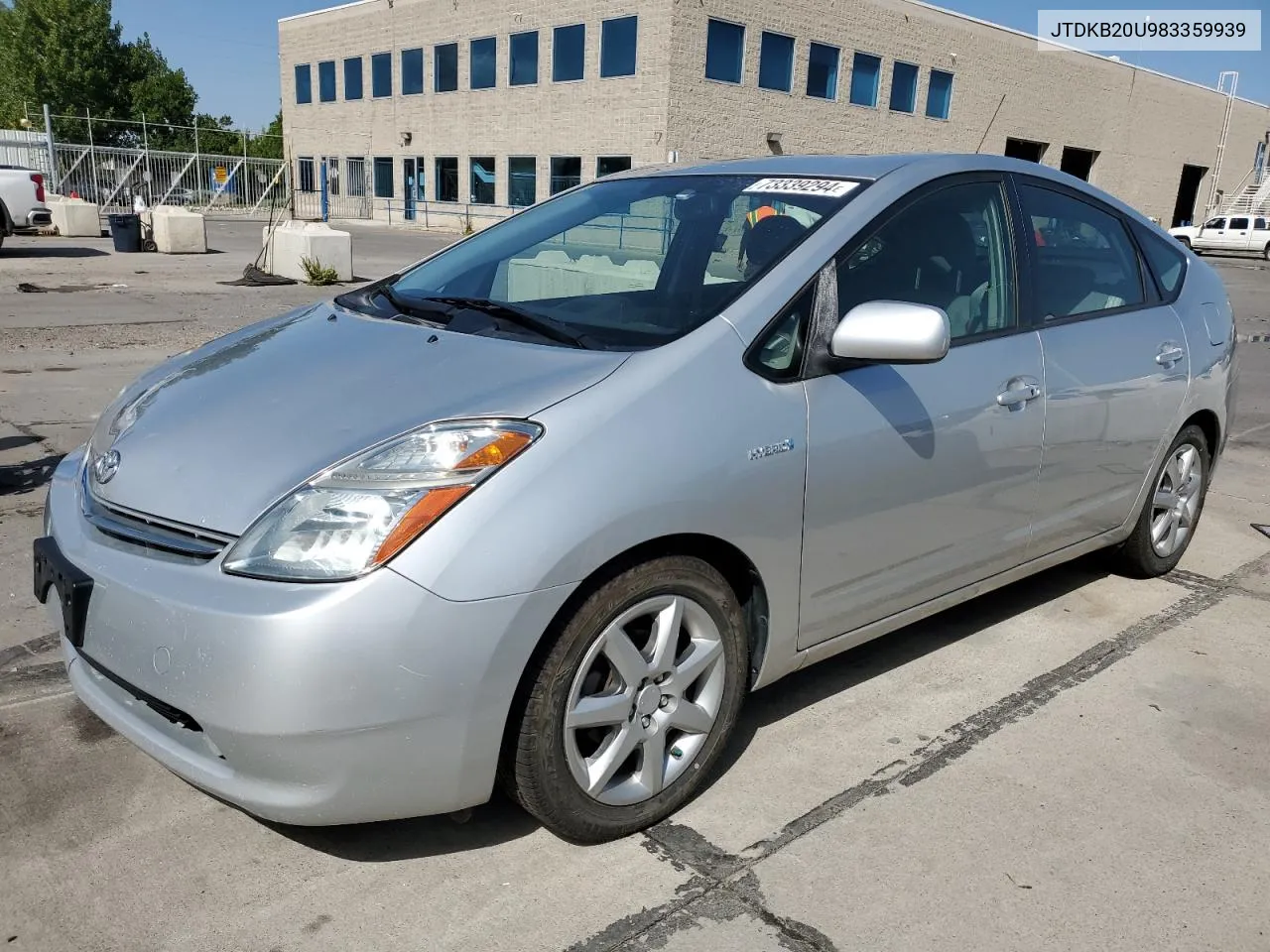 2008 Toyota Prius VIN: JTDKB20U983359939 Lot: 73339294