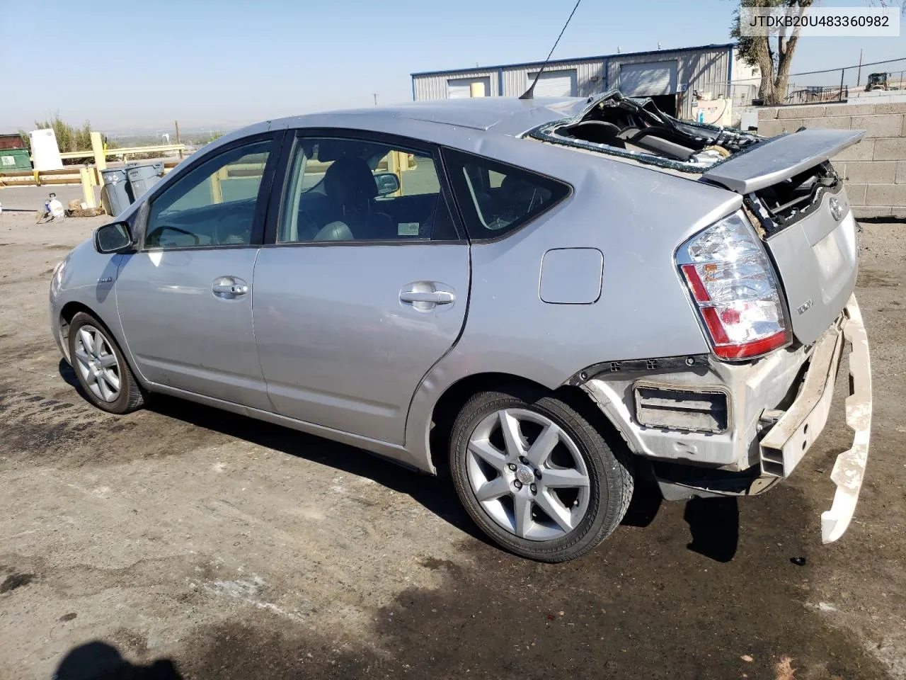 2008 Toyota Prius VIN: JTDKB20U483360982 Lot: 73499374