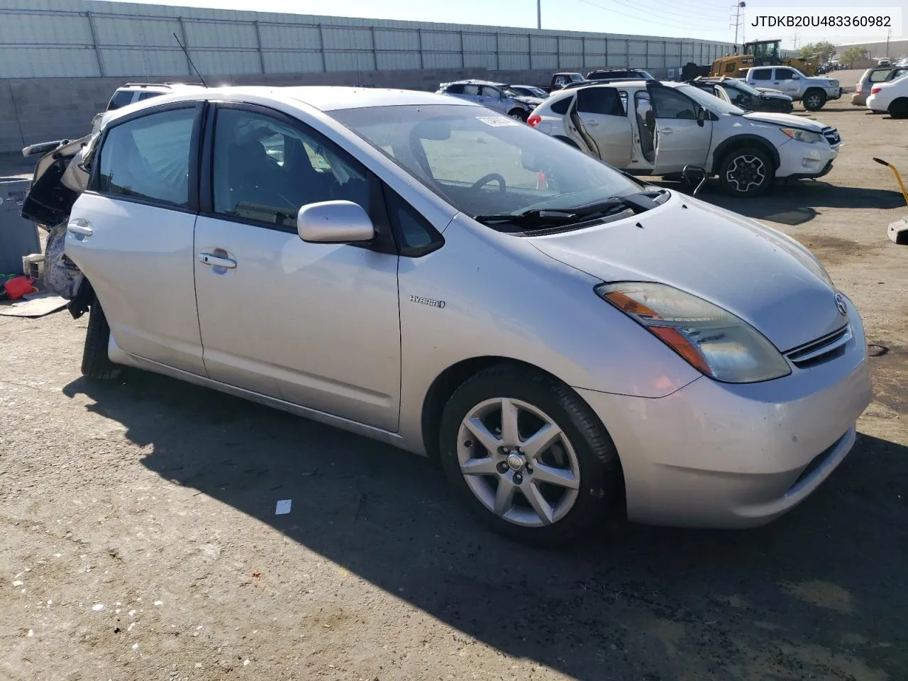 2008 Toyota Prius VIN: JTDKB20U483360982 Lot: 73499374