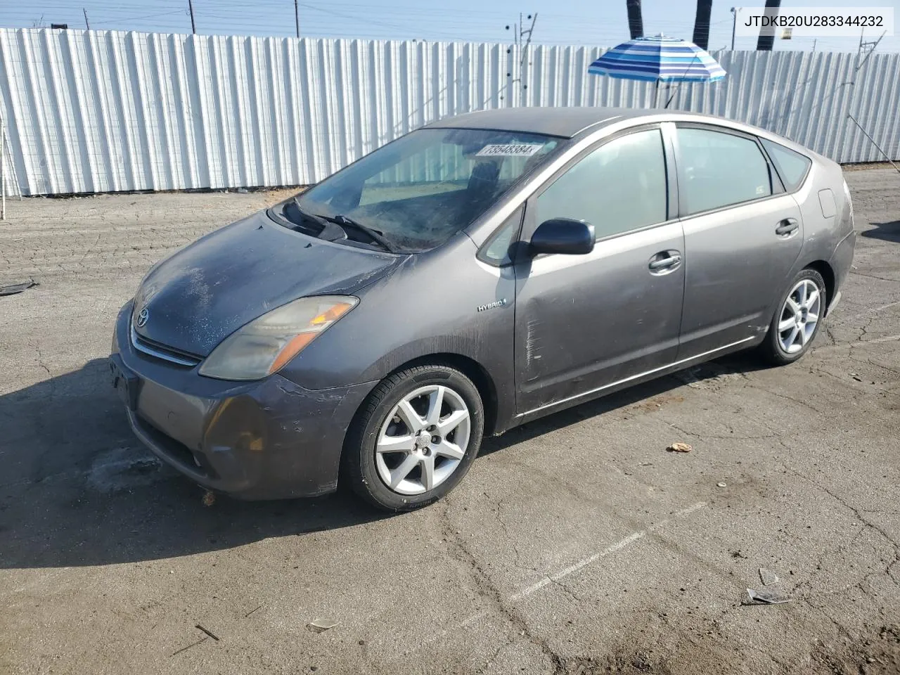 2008 Toyota Prius VIN: JTDKB20U283344232 Lot: 73548384